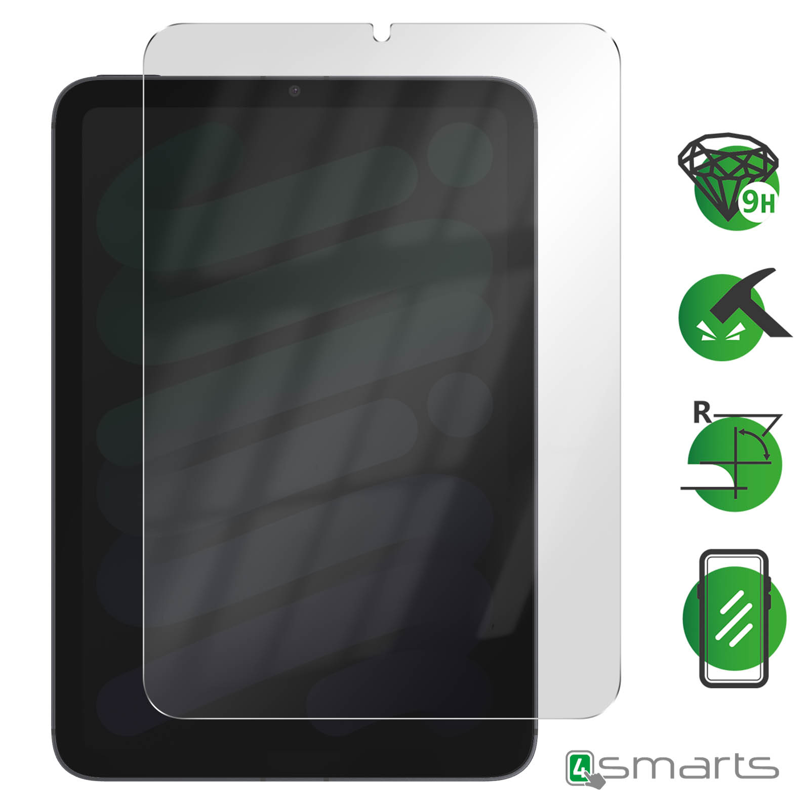 Pour iPad mini 6 Cadre d'écran de protection à 3 couches + PC + Étui
