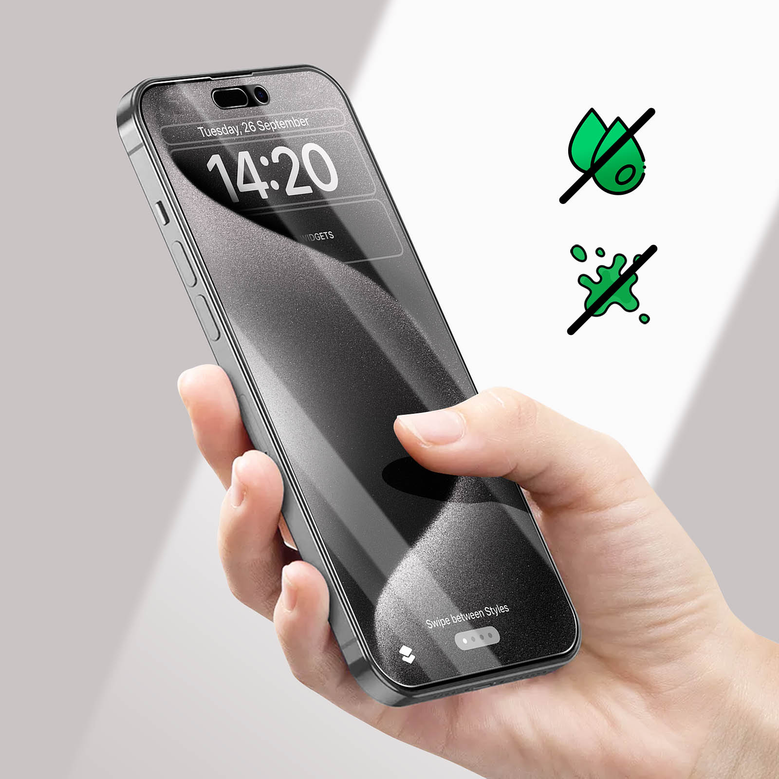 Cristal templado anti espía iPhone 15 Pro Max, 4smarts Second Glass - Spain