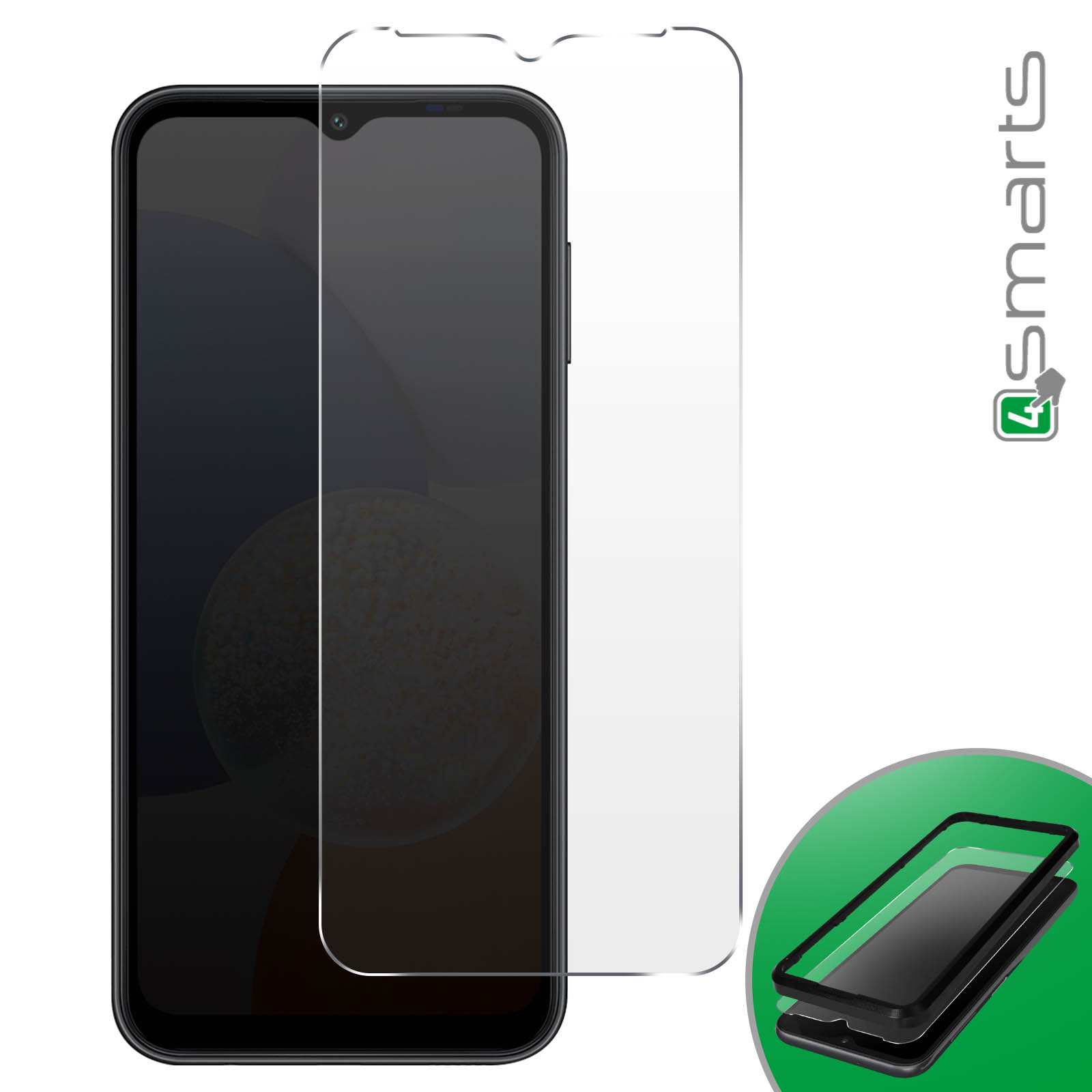Protection d'écran pour smartphone 4Smarts Verre trempé Samsung Galaxy A14  4G et 5G Durable Oléophobe et Anti Traces - Transparent