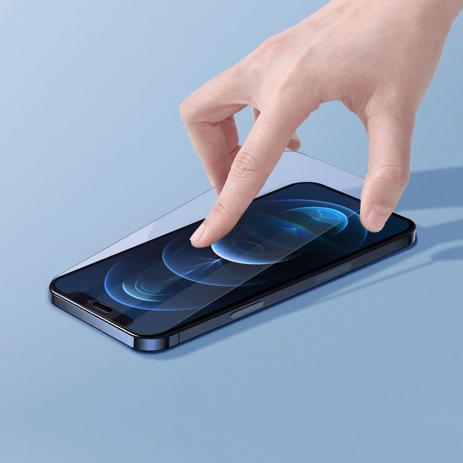 FHZXHY Protection d'écran compatible avec iPhone 12 Pro Max [protection  anti-lumière bleue] HD transparent galvanisé 9H film d'écran en verre  trempé