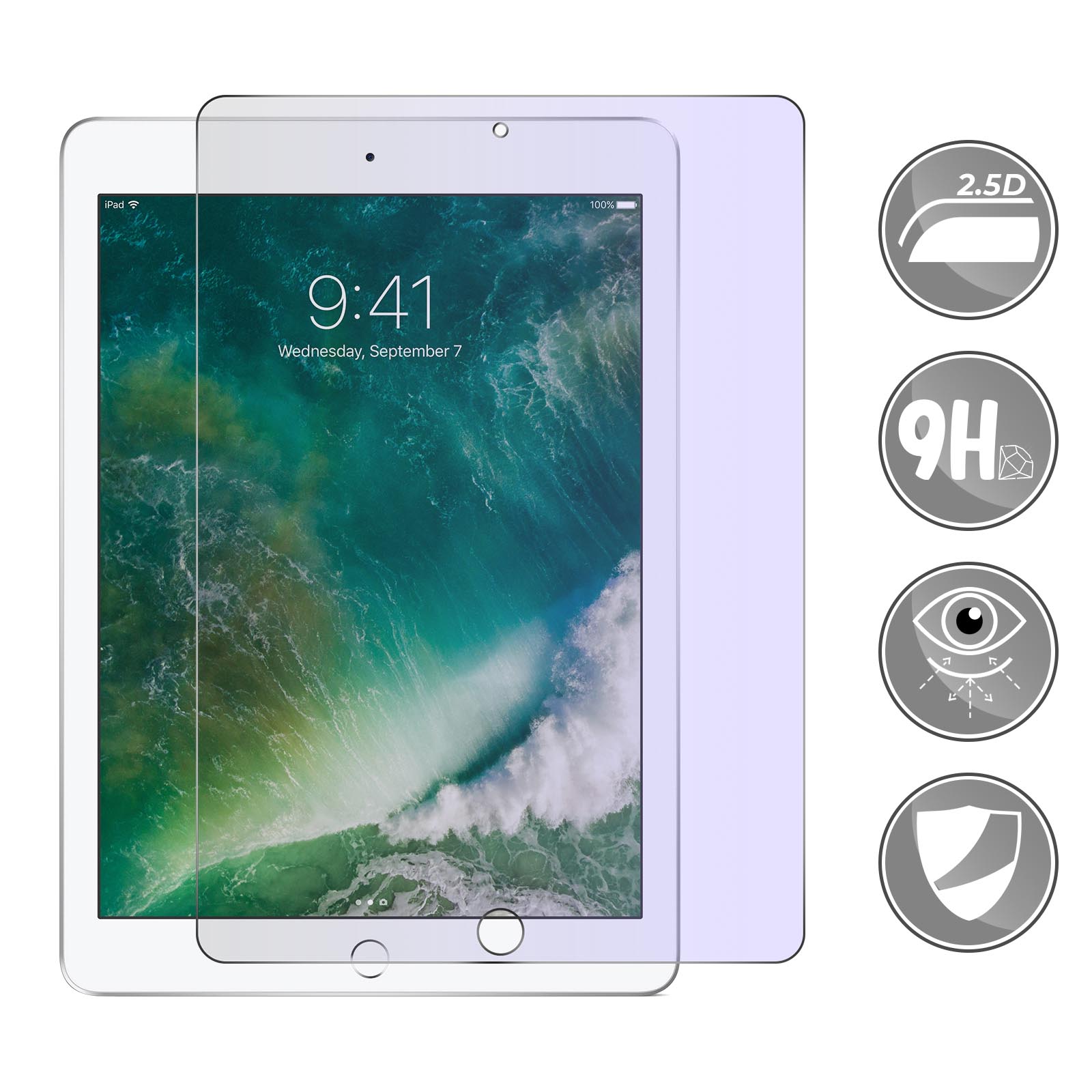 Protecteur d'écran en verre trempé pour iPad Air 2 / iPad Pro 9.7 