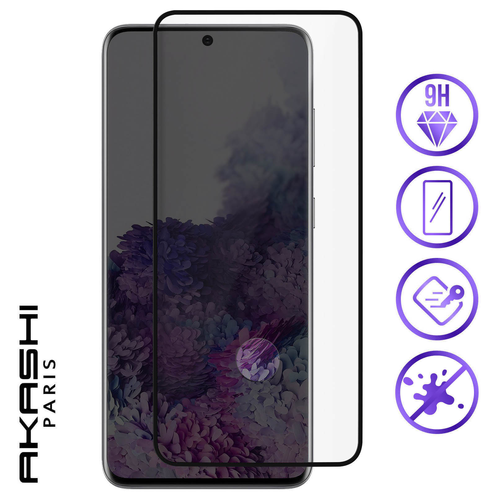 Protector de pantalla para iPhone 15 Plus, Vidrio templado, Doble adhesivo  pantalla y bordes, Borde negro