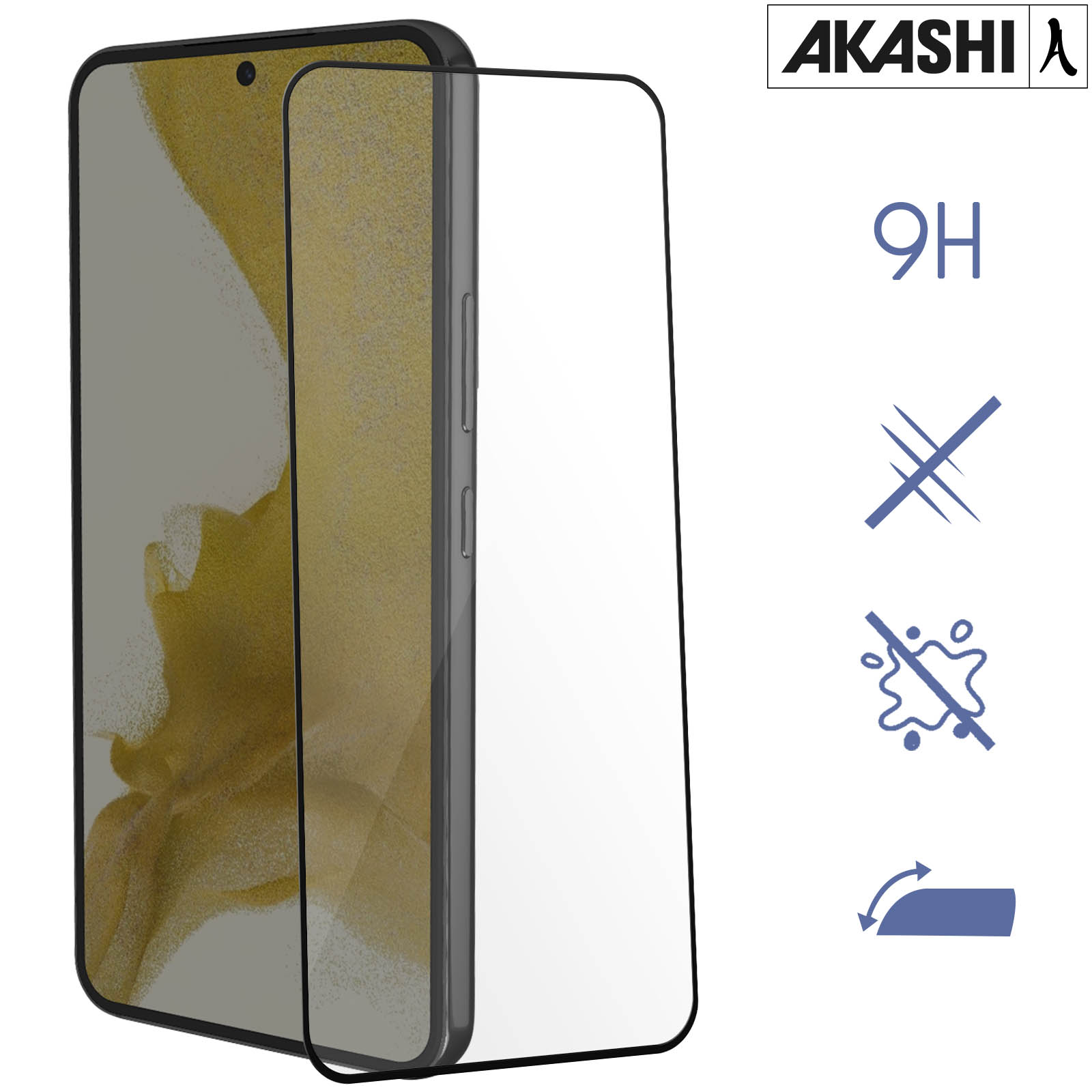 Verre trempé Akashi Samsung Galaxy S22 Protection intégrale 9H