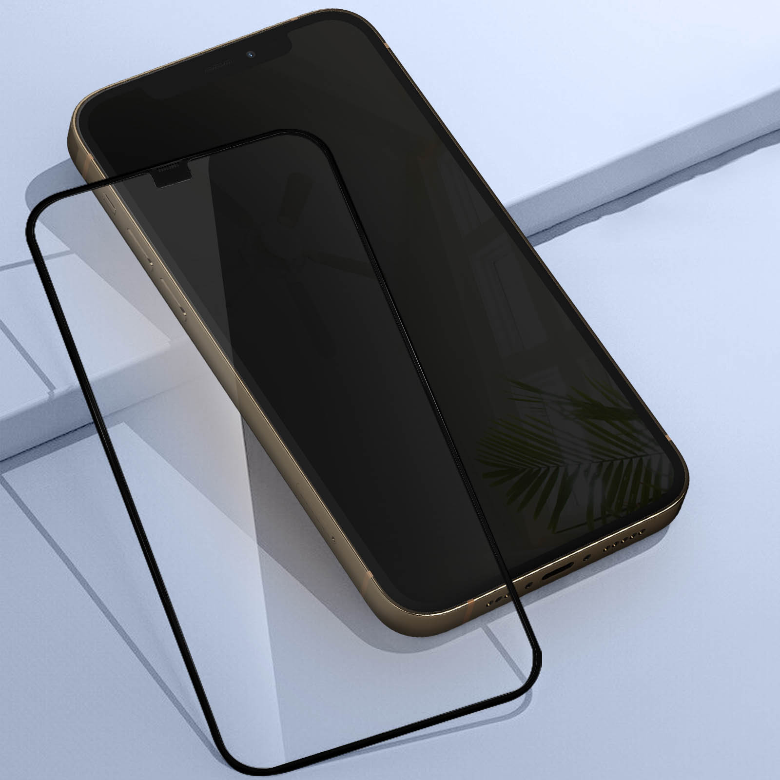 Verre Trempé iPhone 12 Pro Max, Adhésion Totale Full Glue 5D avec