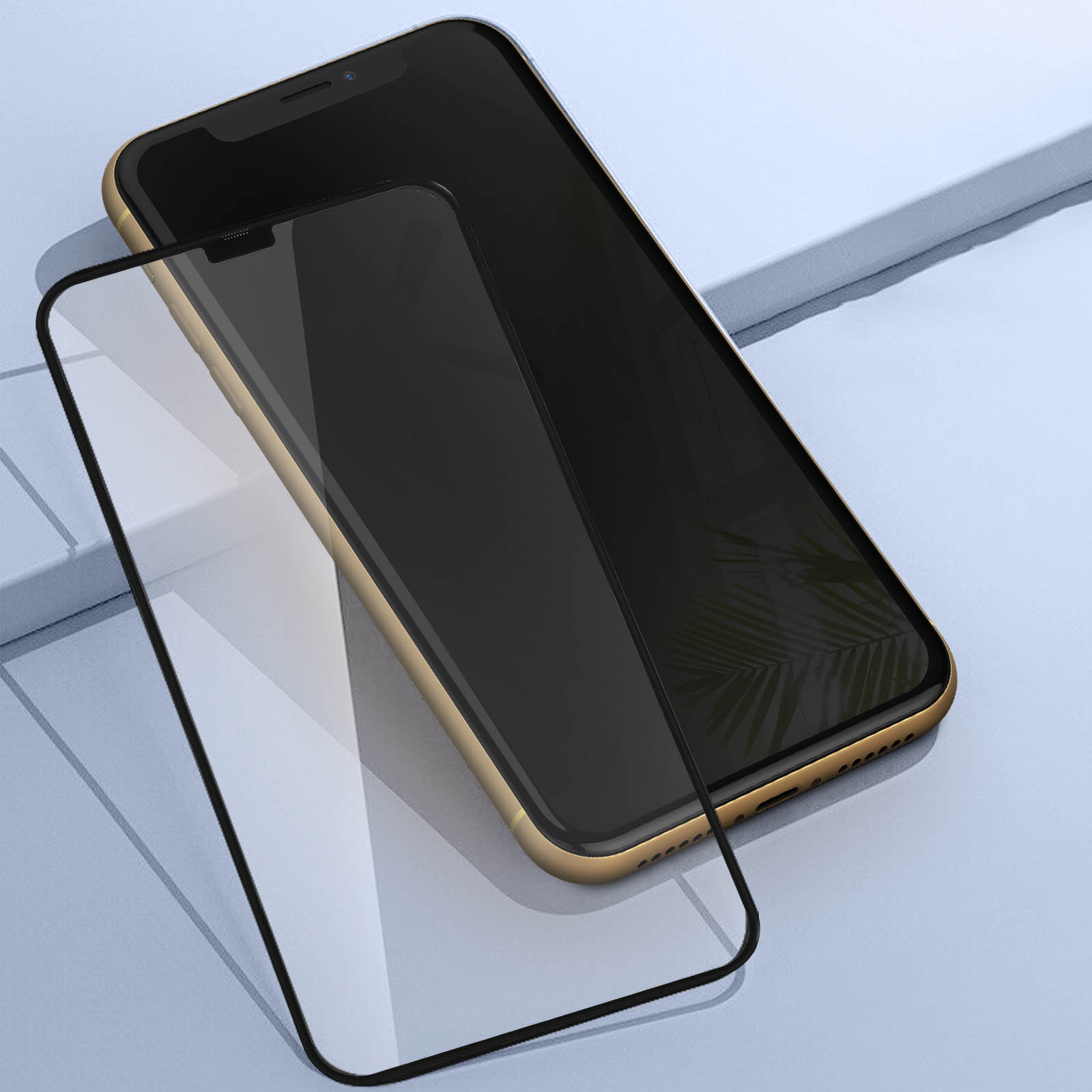 Verre Trempé iPhone 11 et iPhone XR, Adhésion Totale Full Glue 5D