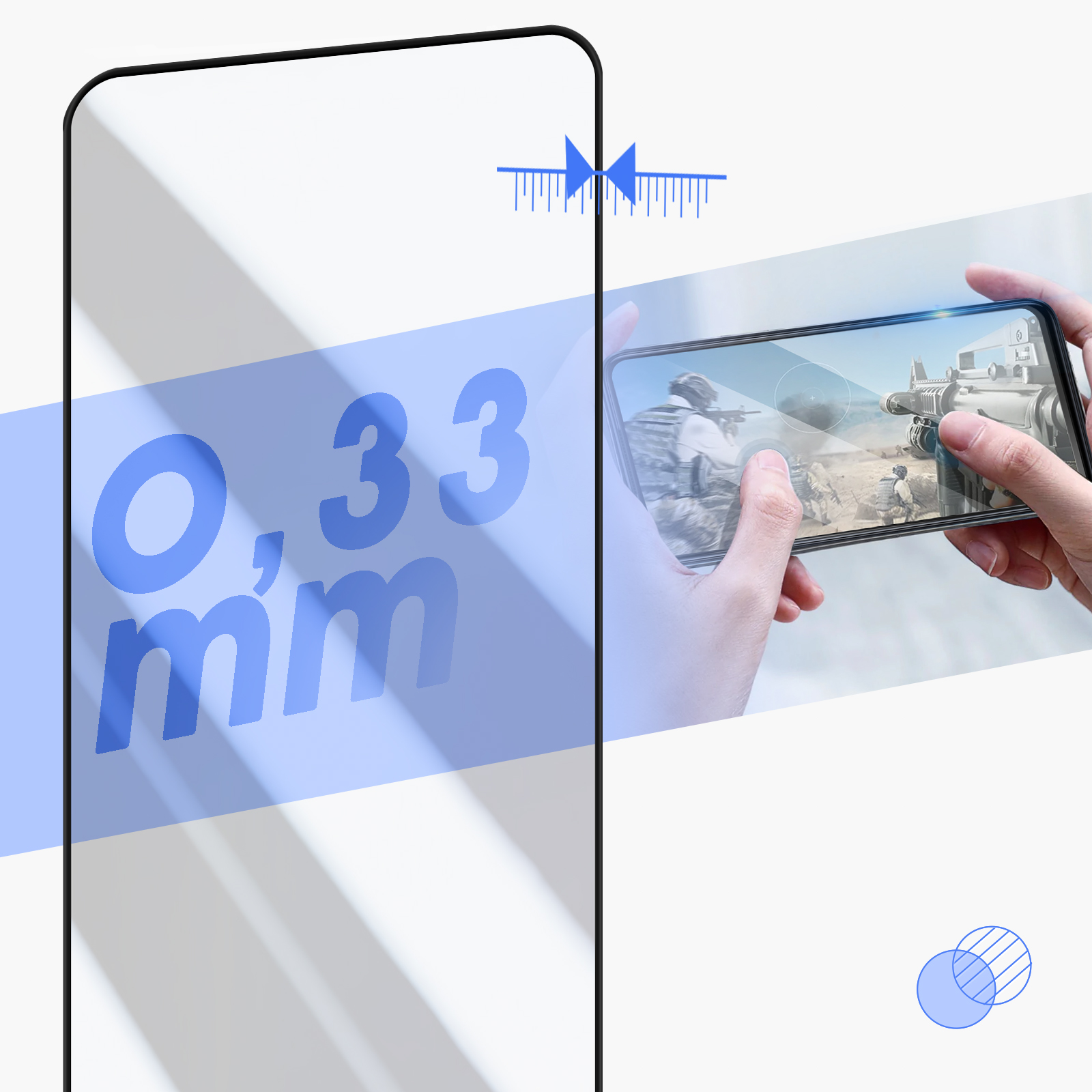Protection d'écran pour smartphone Bigben Verre Trempé pour Samsung Galaxy S23  FE Dureté 9H avec Applicateur Noir