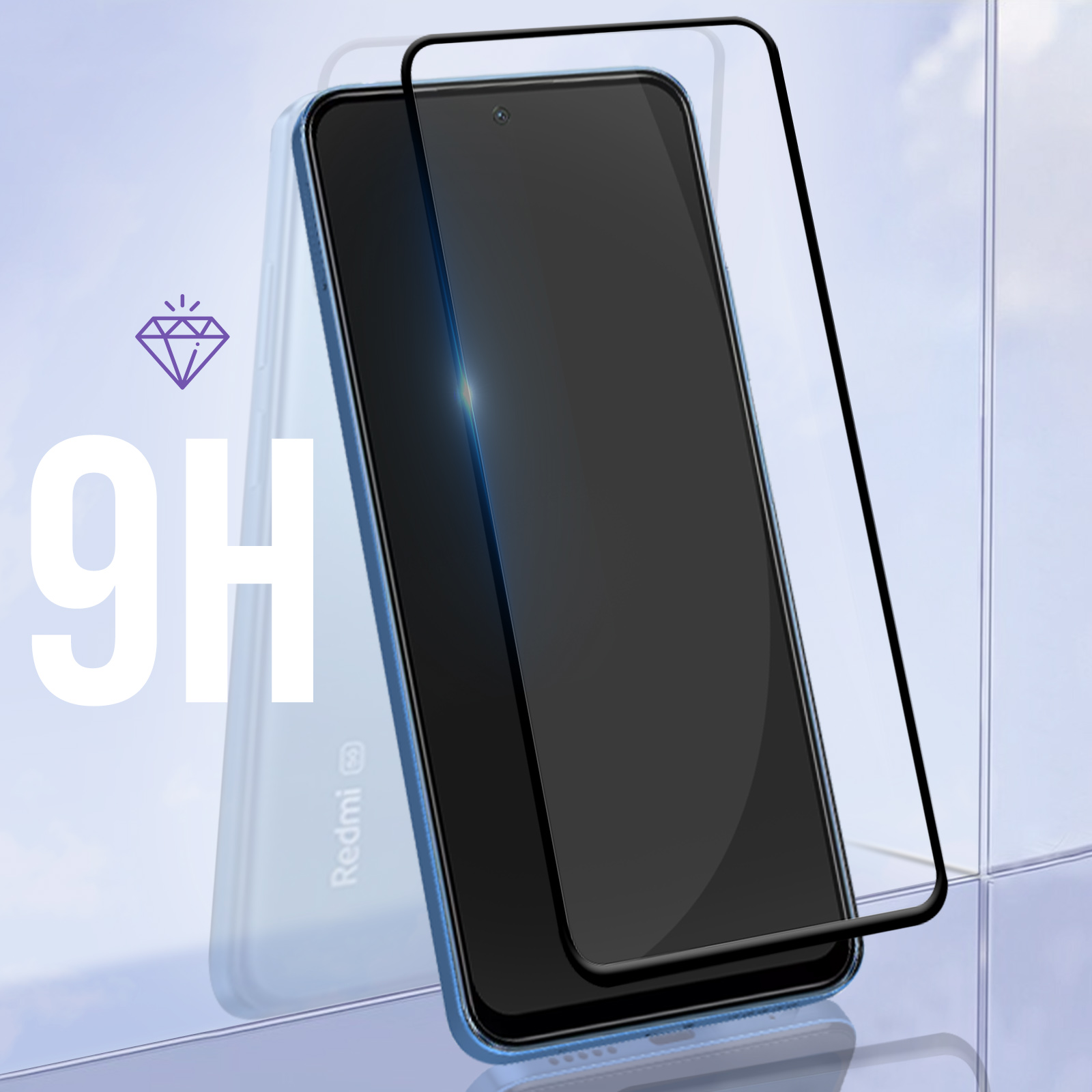 Protège écran en verre trempé 9H pour Redmi Note 12 4G