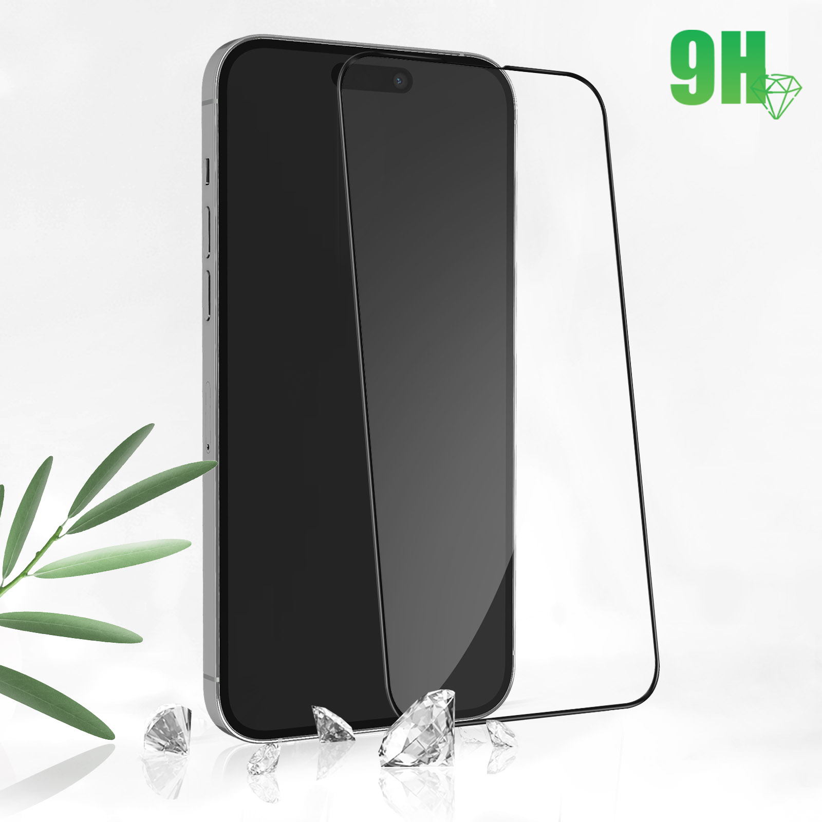  Verre Trempé Premium pour Apple iPhone 14 Pro Max - Incurvé 3D avec  Contour Noir - Garanti à Vie - Renforcé 9H Ultra Résistant - Applicateur sur