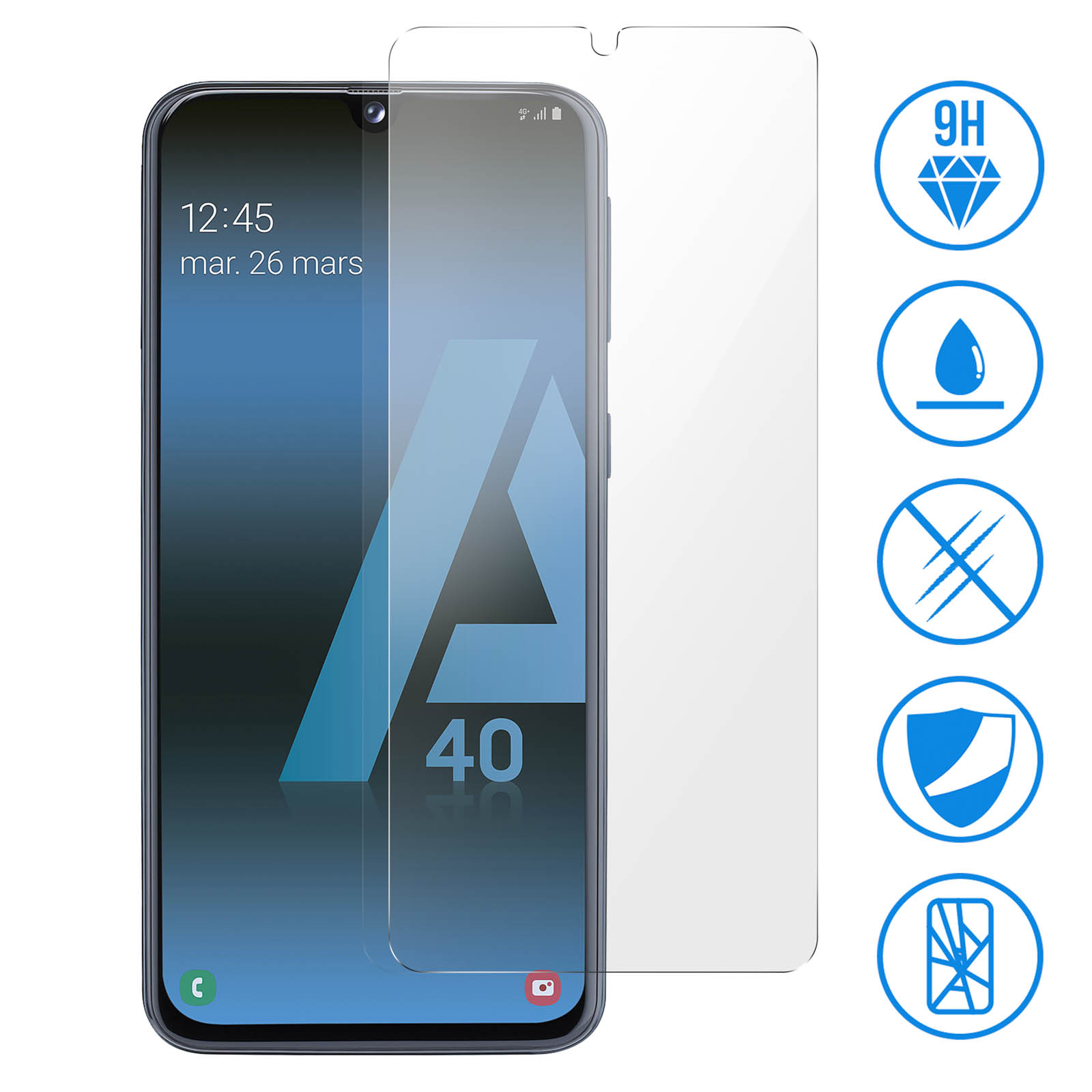 Vitre de protection en verre trempé Samsung Galaxy A40 - TM Concept®