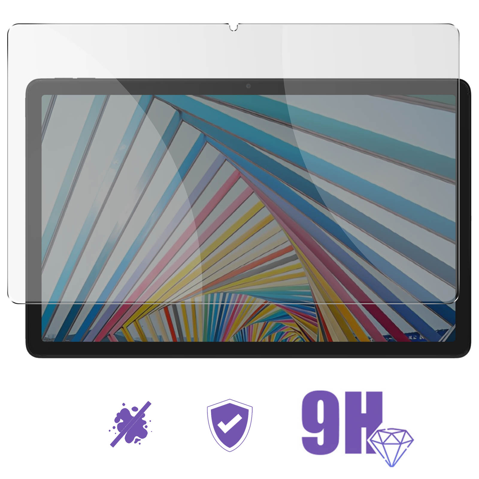 Étui à Tablette D'impression de Motif Pour Lenovo Tab M10 Plus (Gen 3),  Coquille de Support à Trois Put Anti-amorçage Avec Support de Crayon 
