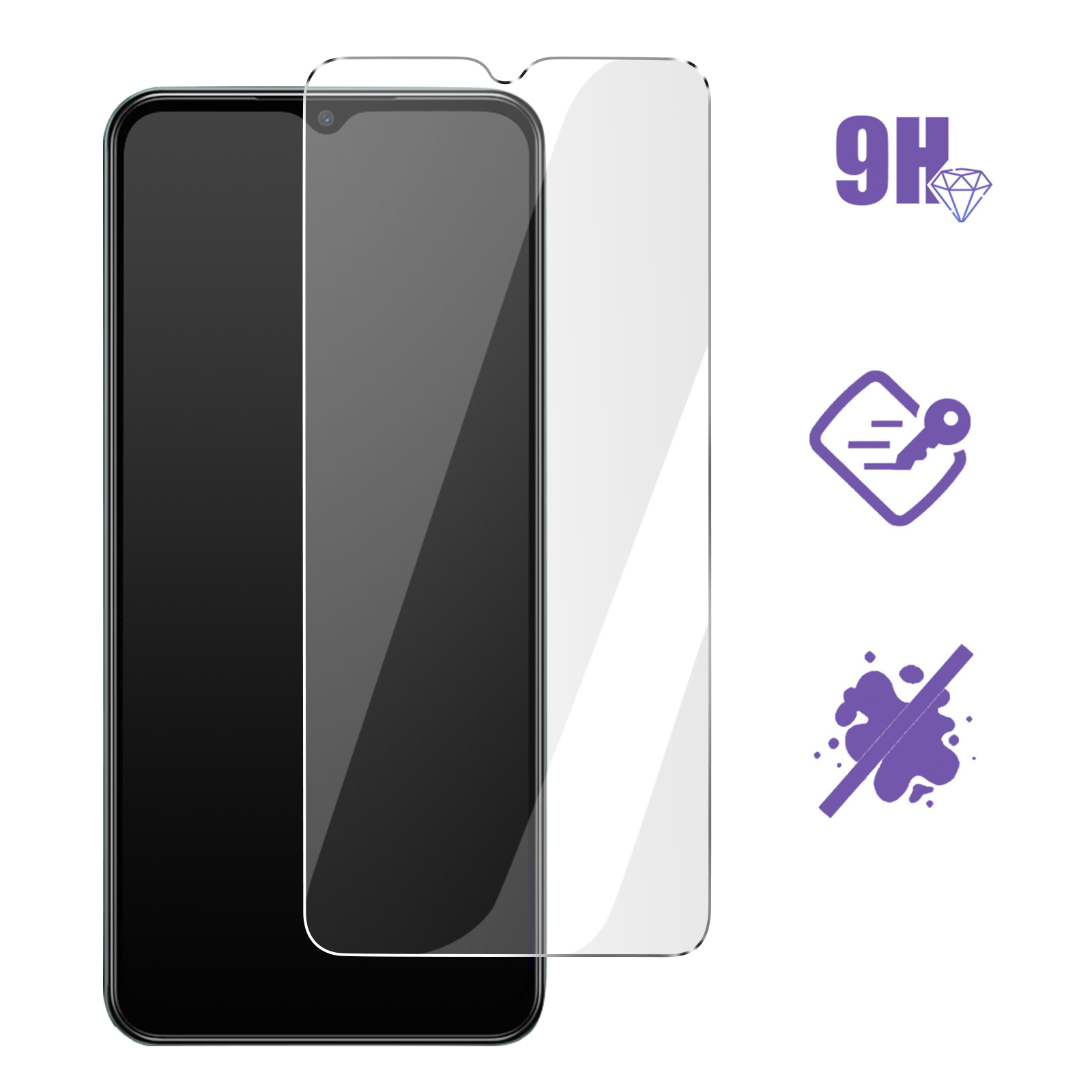 Verre Trempé Samsung Galaxy A23 5G et M23 5G, Résistant 9H Anti Explosion  et Anti-traces - Transparent - Français
