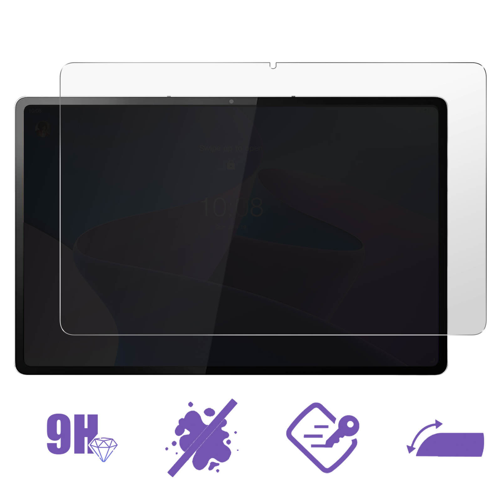 Verre trempé Lenovo Smart Tab M10 10.1 Protection Ecran, Ultra-résistant  Dureté 9H - Transparent