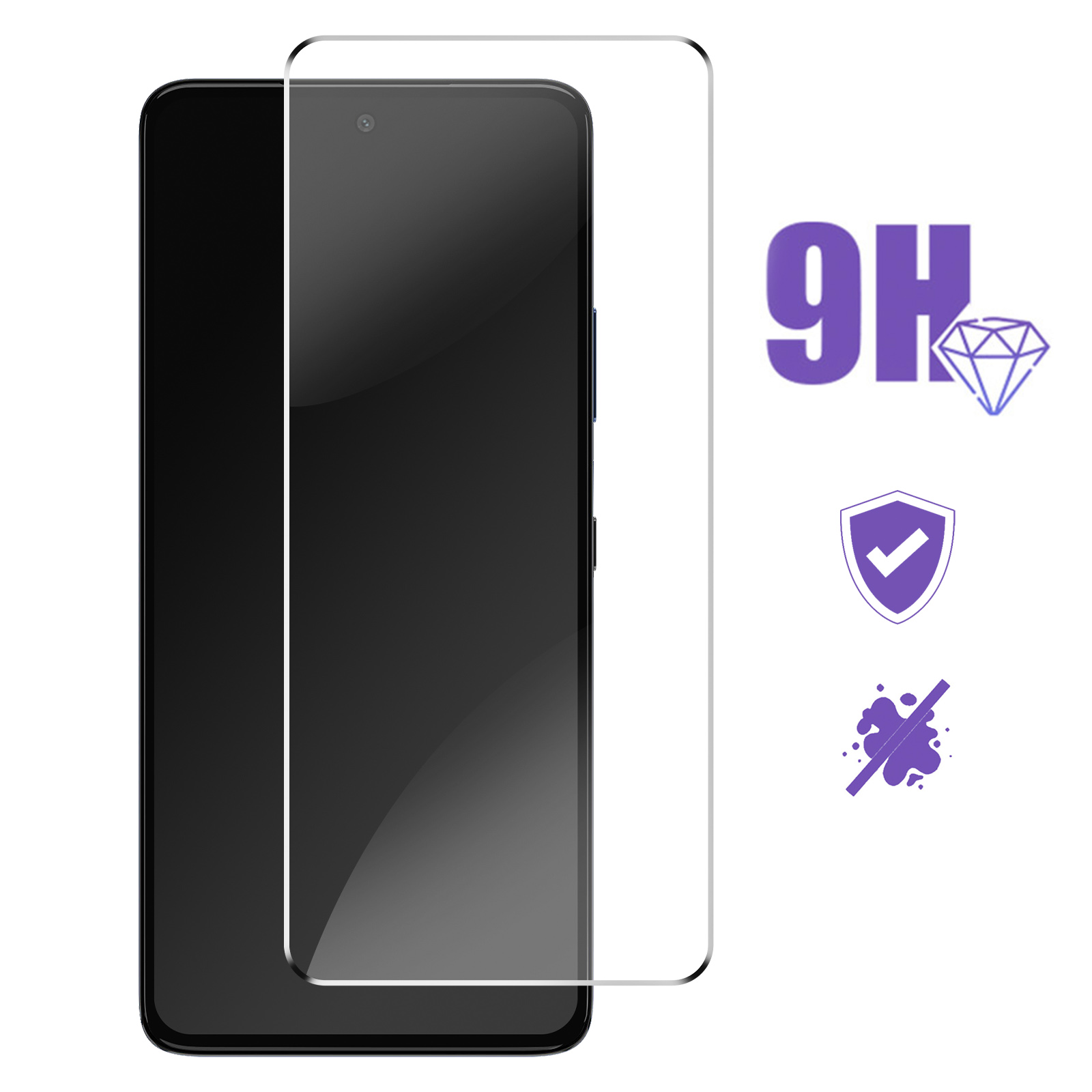 Protecteur d'écran en verre trempé noir OcioDual 9D pour Xiaomi Poco X5 5G/Redmi  Note 12 4G