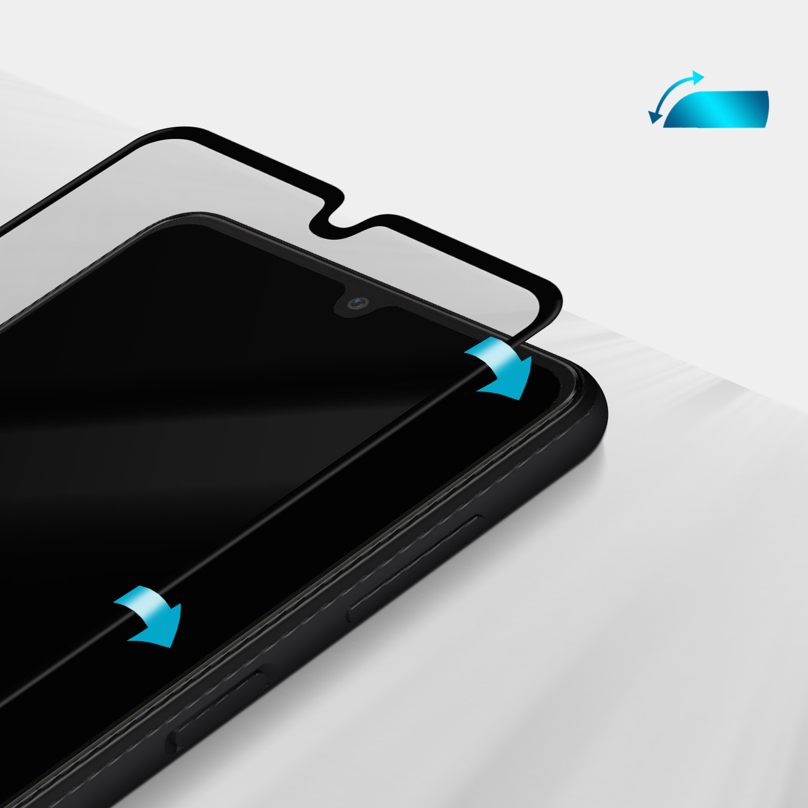 Verre Trempé Samsung Galaxy A33 5G, Protection Ultra-Résistante,  Anti-Rayures et Anti-Traces avec Adhésion Totale - Contour Noir - Français