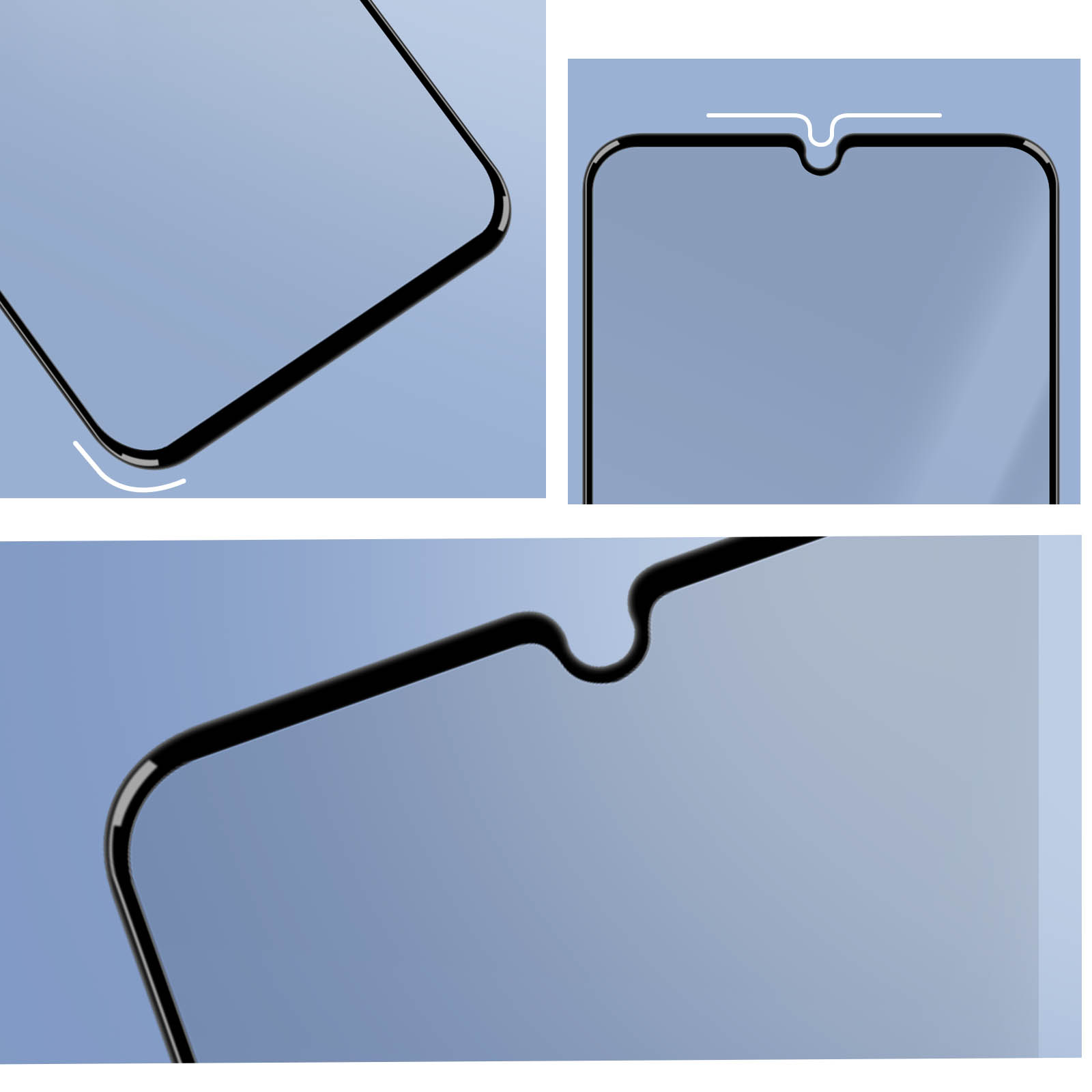 Protection en verre trempé Contours Noirs pour Samsung Galaxy A34