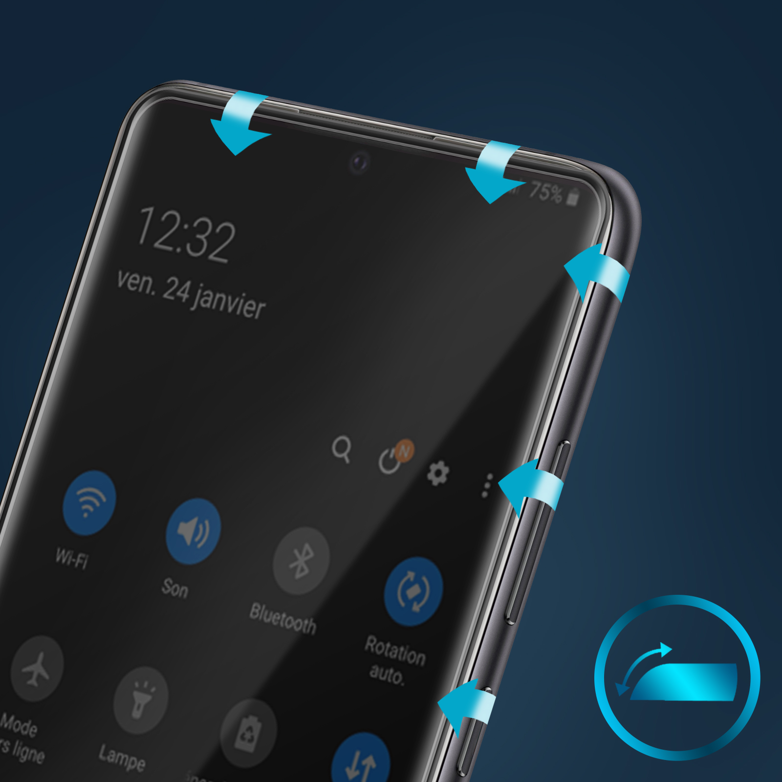 amahousse Vitre Galaxy A51 (4G et 5G) bords noirs de protection d'écran en verre  trempé pas cher 