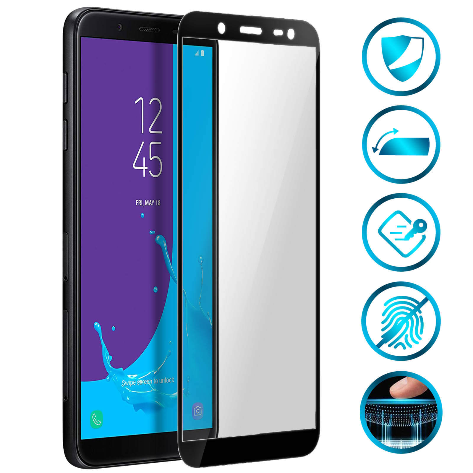NEW'C Lot de 2, Verre Trempé pour Samsung Galaxy J6 2018 (SM-J600F) Film  Protection écran sans Bulles d'air Ultra Résistant (0,33mm HD Ultra  Transparent) Dureté 9H Glass : : High-Tech