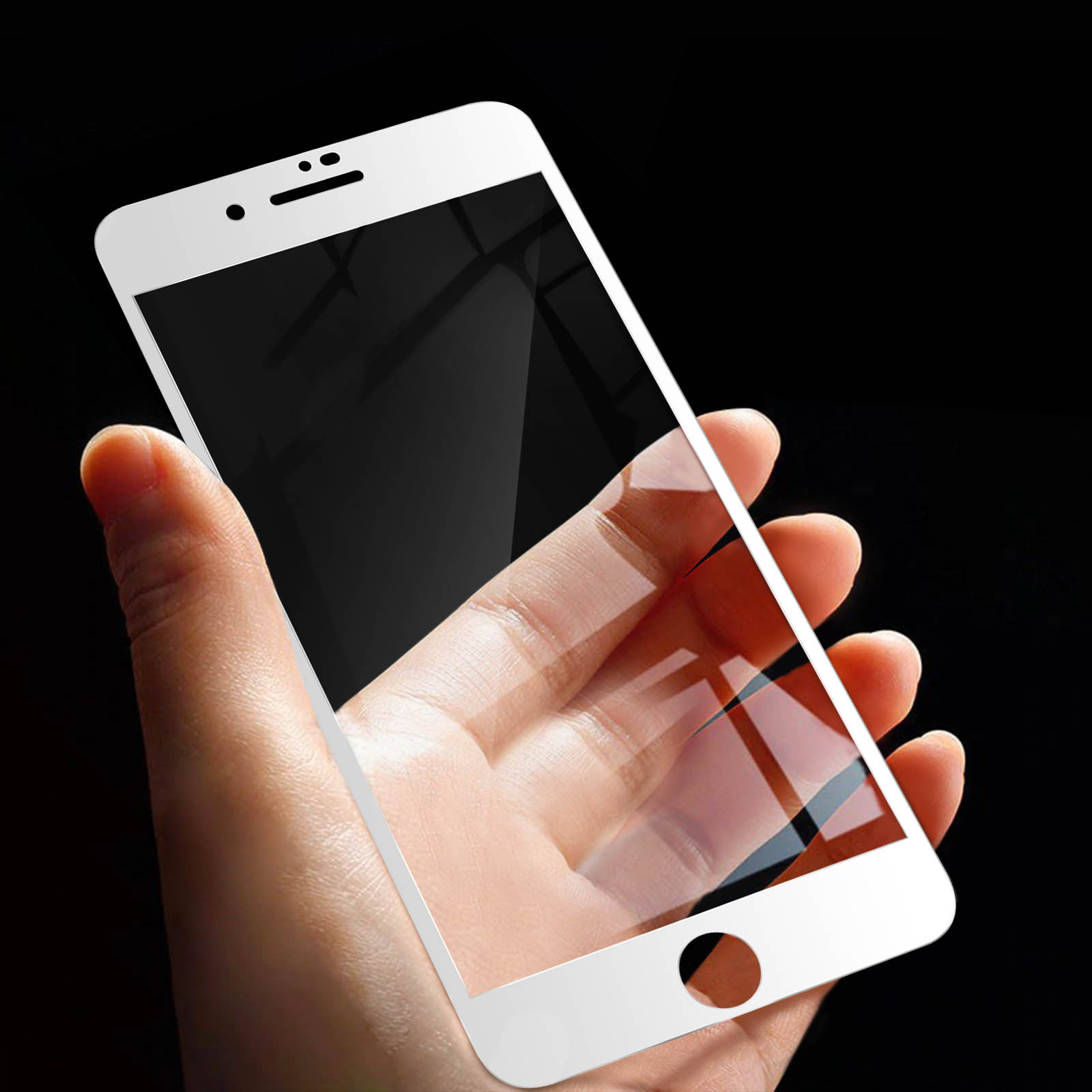 Protector de cristal templado y contornos blancos biselados – Adherencia  total para iPhone 7 Plus y iPhone 8 Plus - Spain