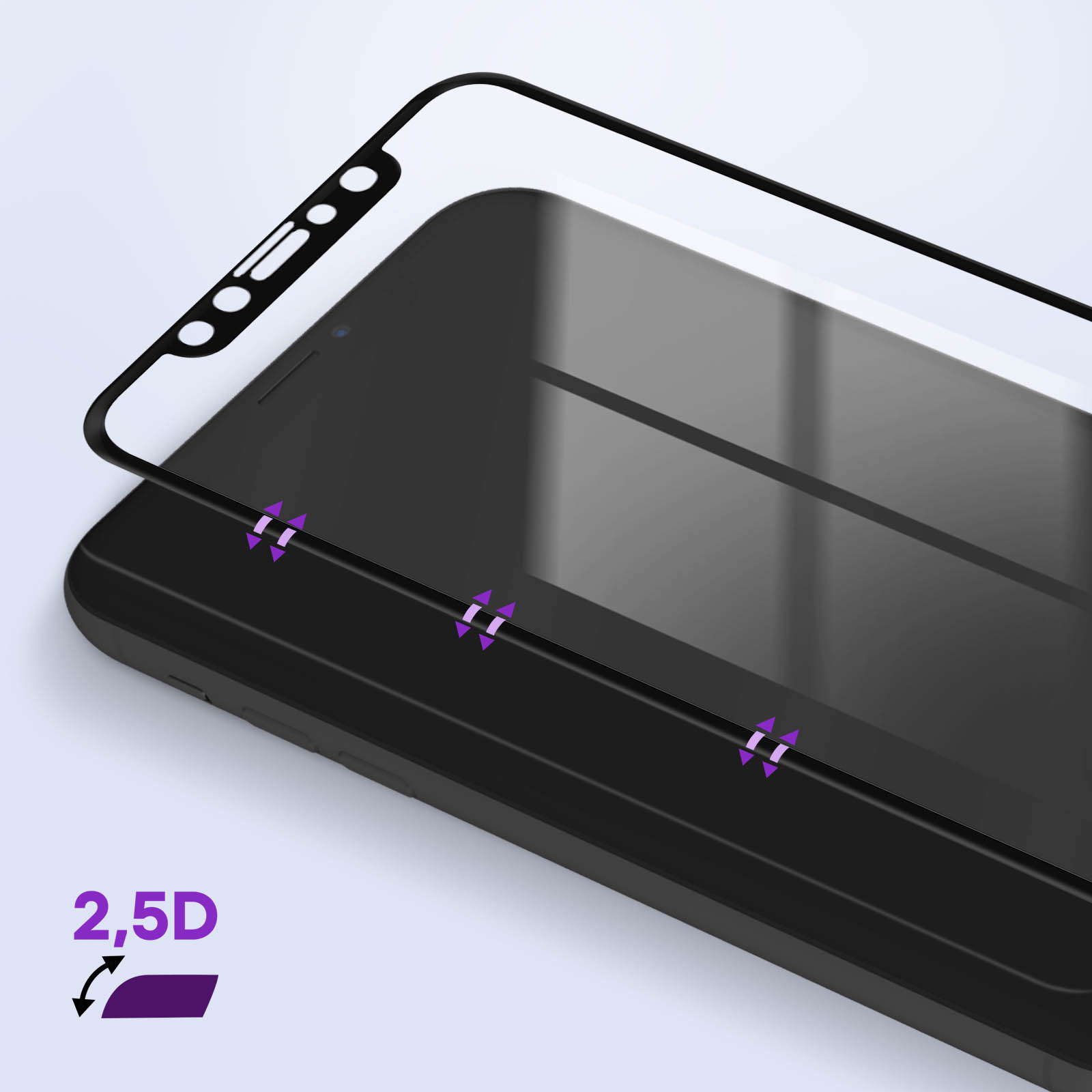Cristal Templado Force Glass iPhone 11 y iPhone XR con Garantía de por  vida, Borde Biselado Negro - Spain