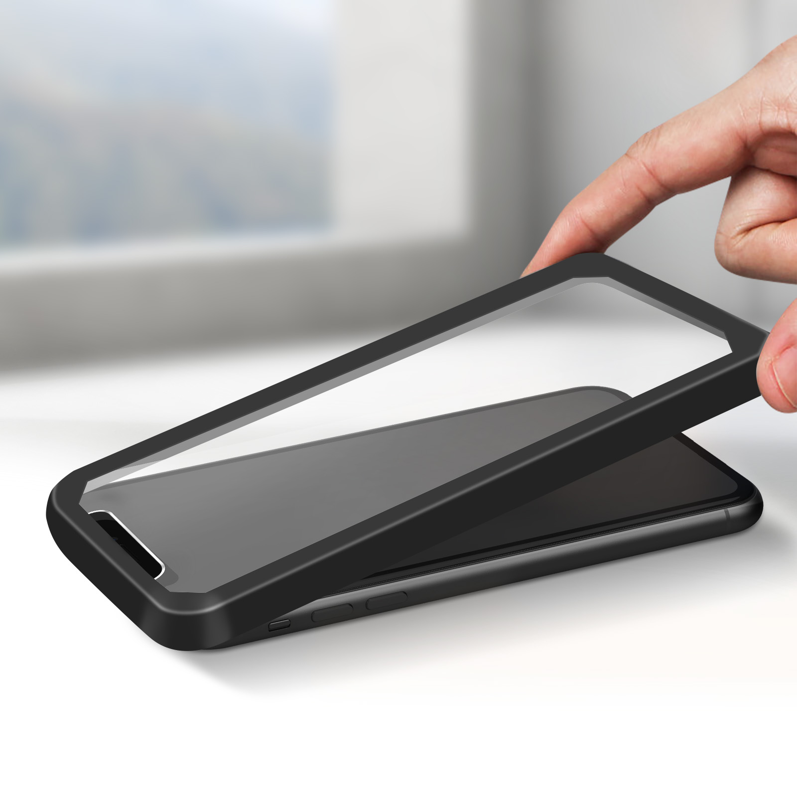 Verre trempé Force Glass iPhone XR et 11 Garantie à vie, Haute résistance -  Transparent - Français