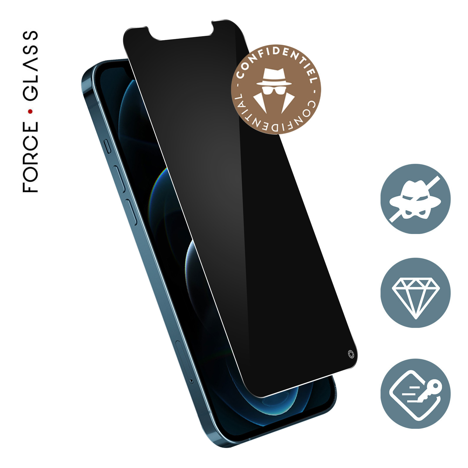 Acheter Protecteur en verre trempé iPhone 12 Pro Max - PowerPlanetOline