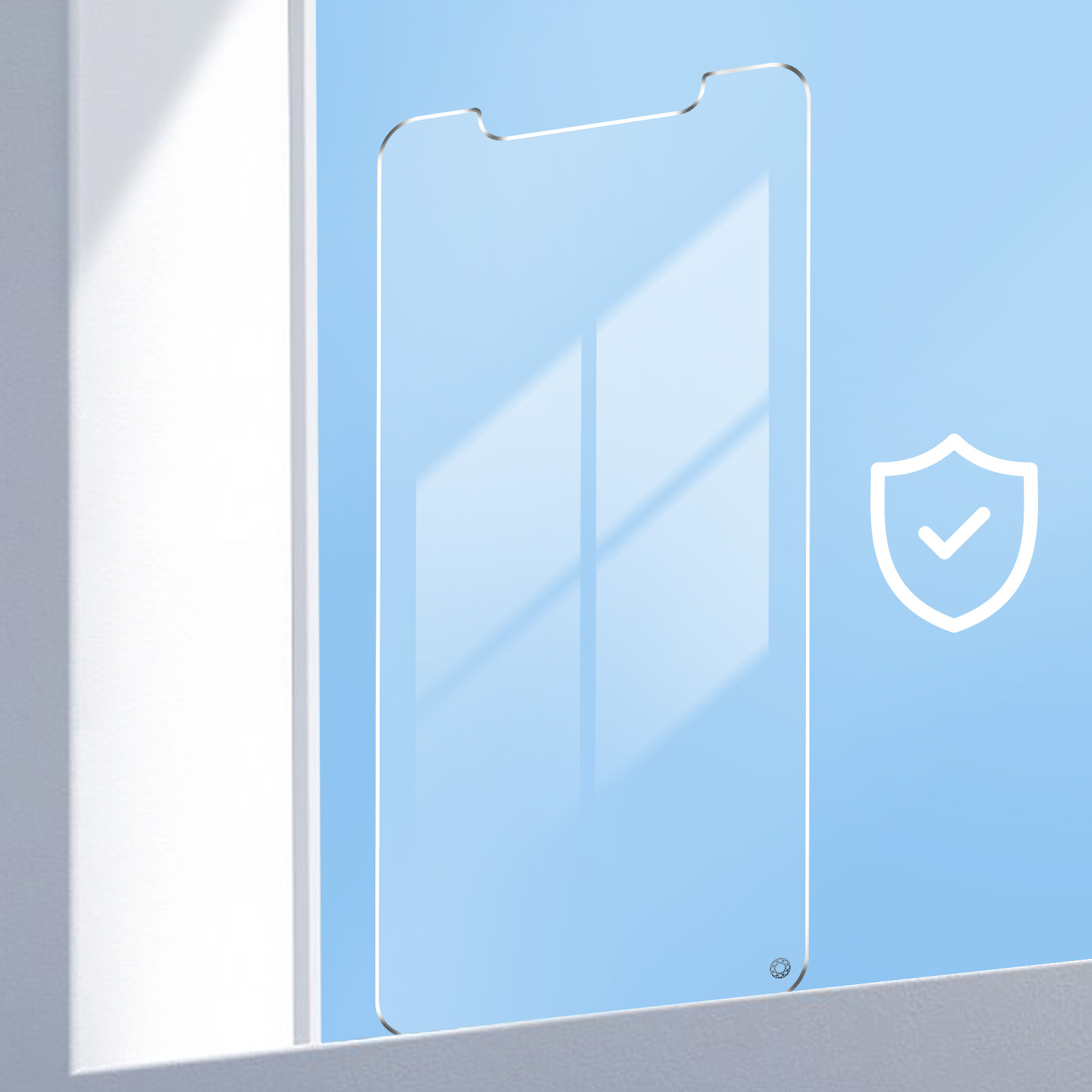 Protège-écran ForceGlass en verre trempé 9H+ traitement Anti lumière bleue  - Garantie à vie p. Apple iPhone X et XS - Français