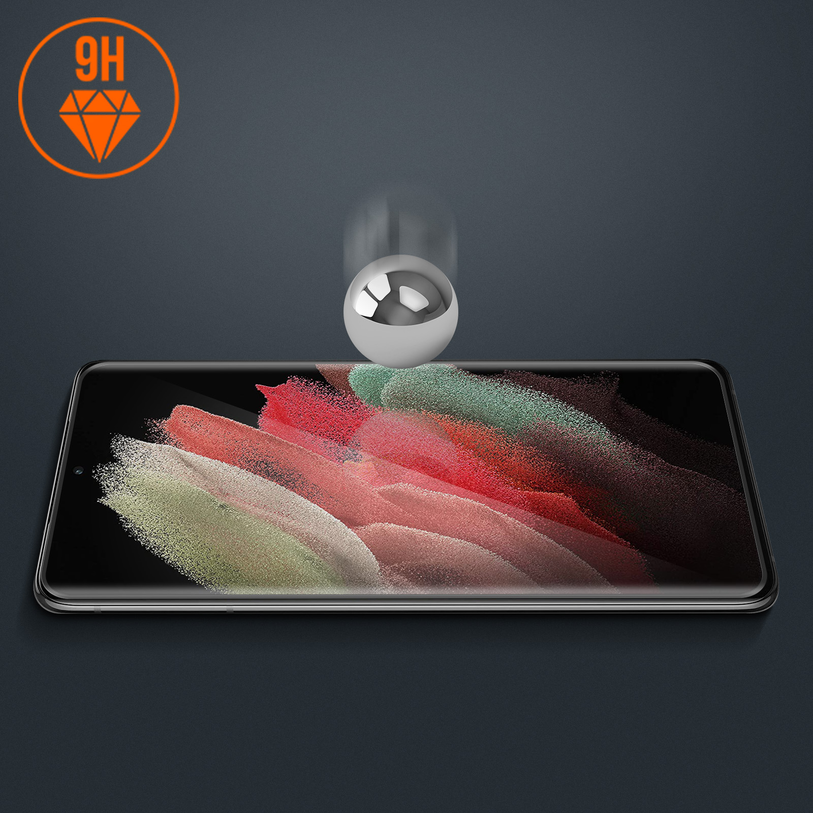 Film verre trempé 4D Noir compatible Samsung Galaxy S21 Ultra