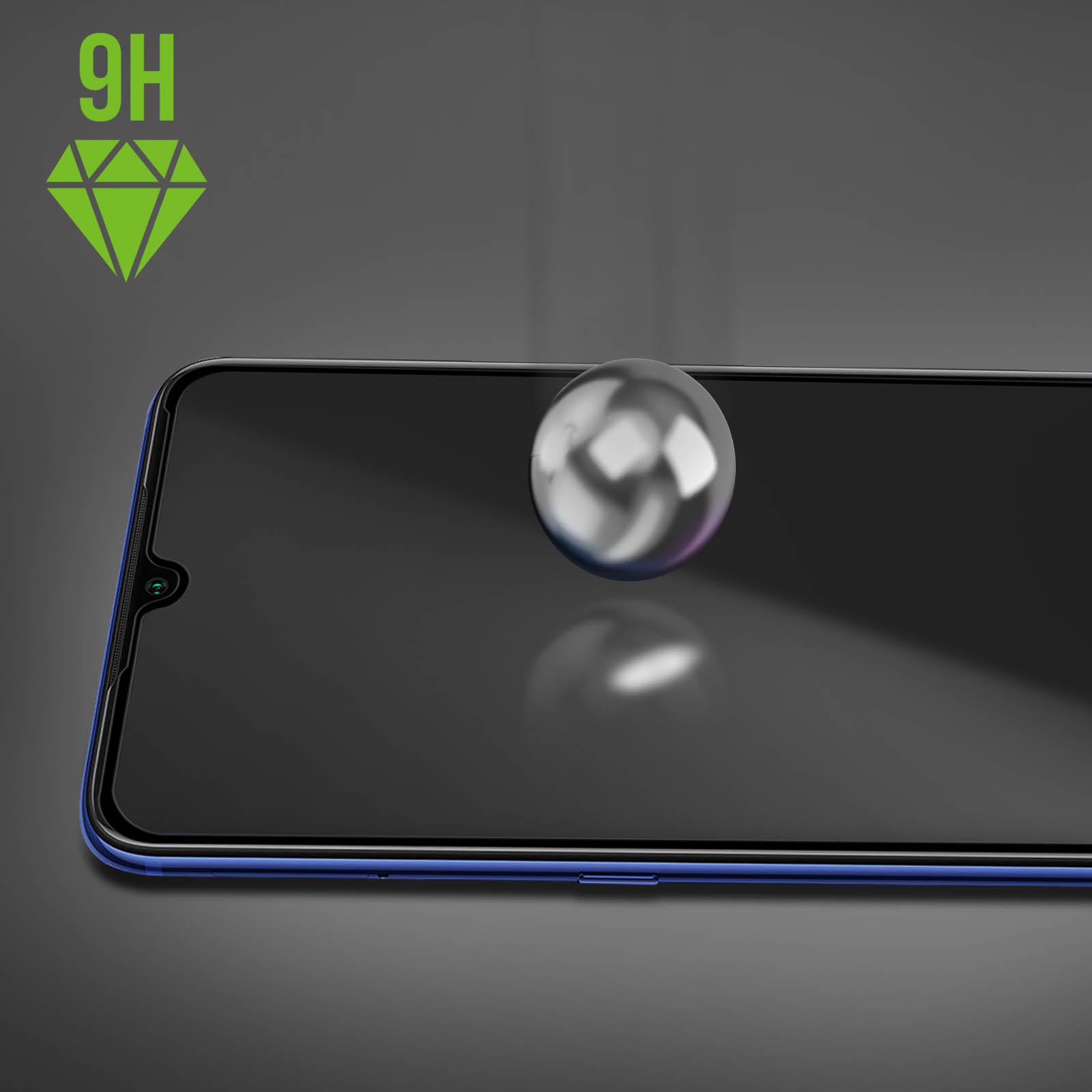 Cool Protector Cristal Templado Bordes Negros para Xiaomi Mi 9/Mi 9 Lite