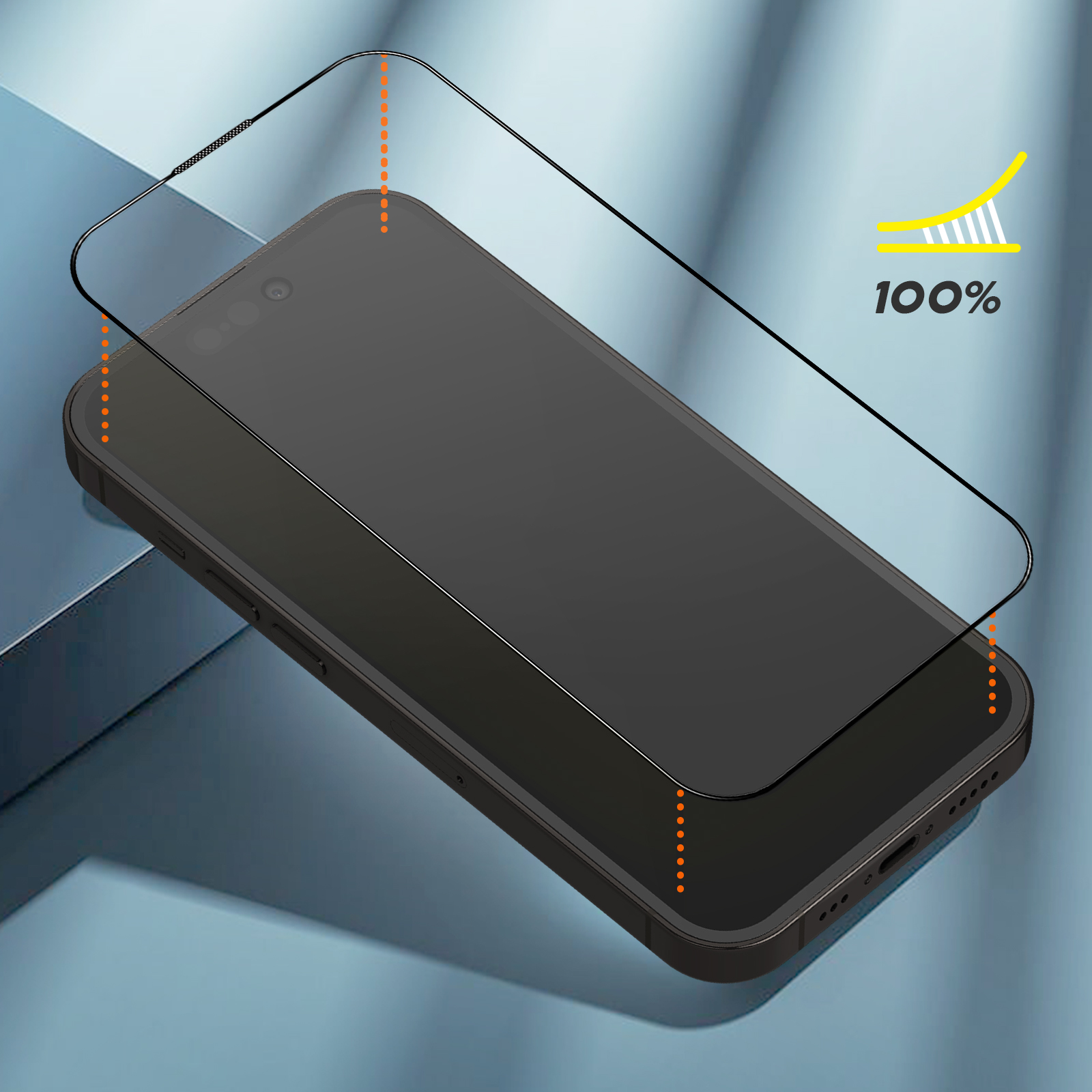 QULLOO Arrière Verre Trempé pour iPhone 14 Pro Max 6.7, 9H Dureté