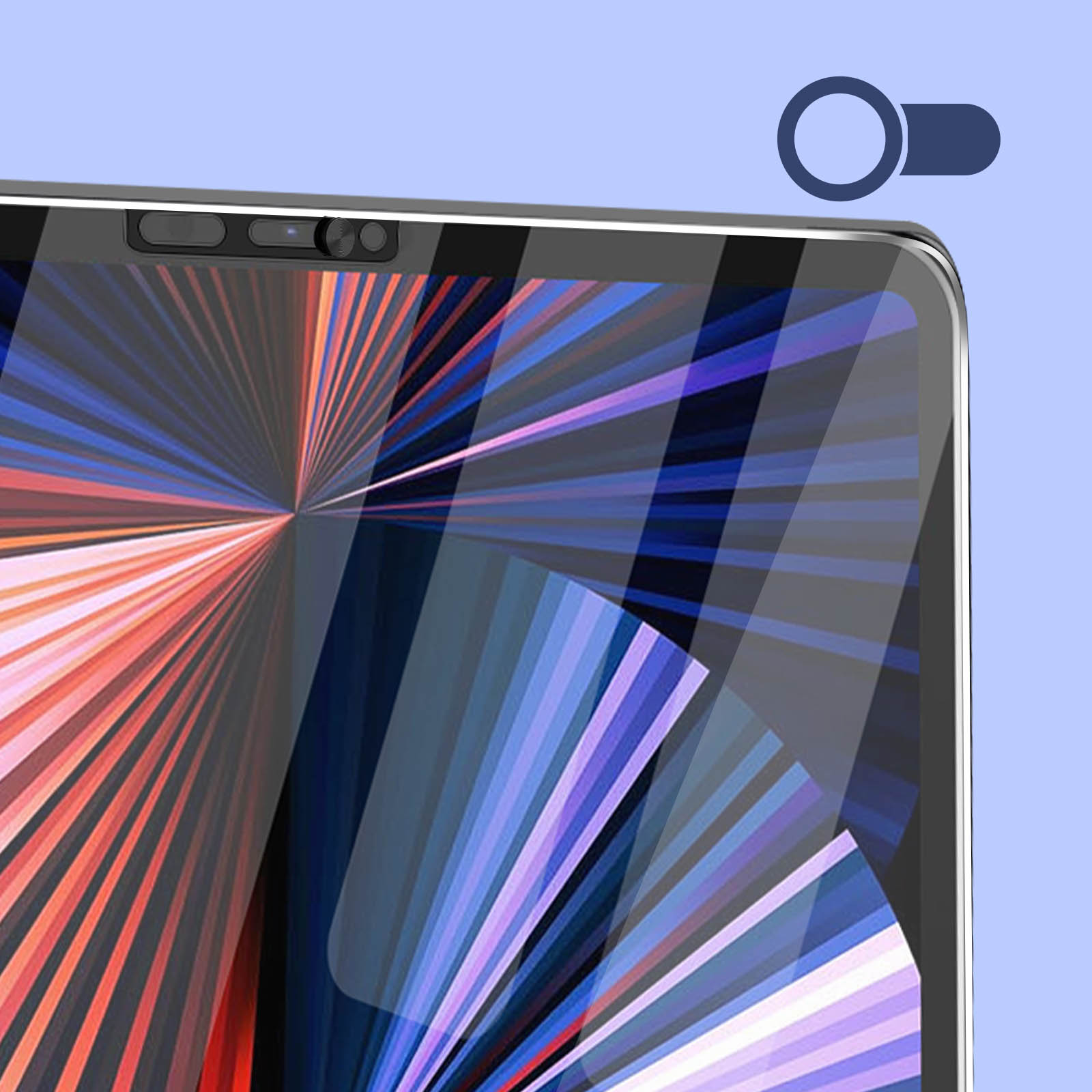 Verre Trempé avec Cache Caméra, Panzer Glass - Transparent pour iPad Pro  12.9 2022, 2021, 2020, 2018 - Français