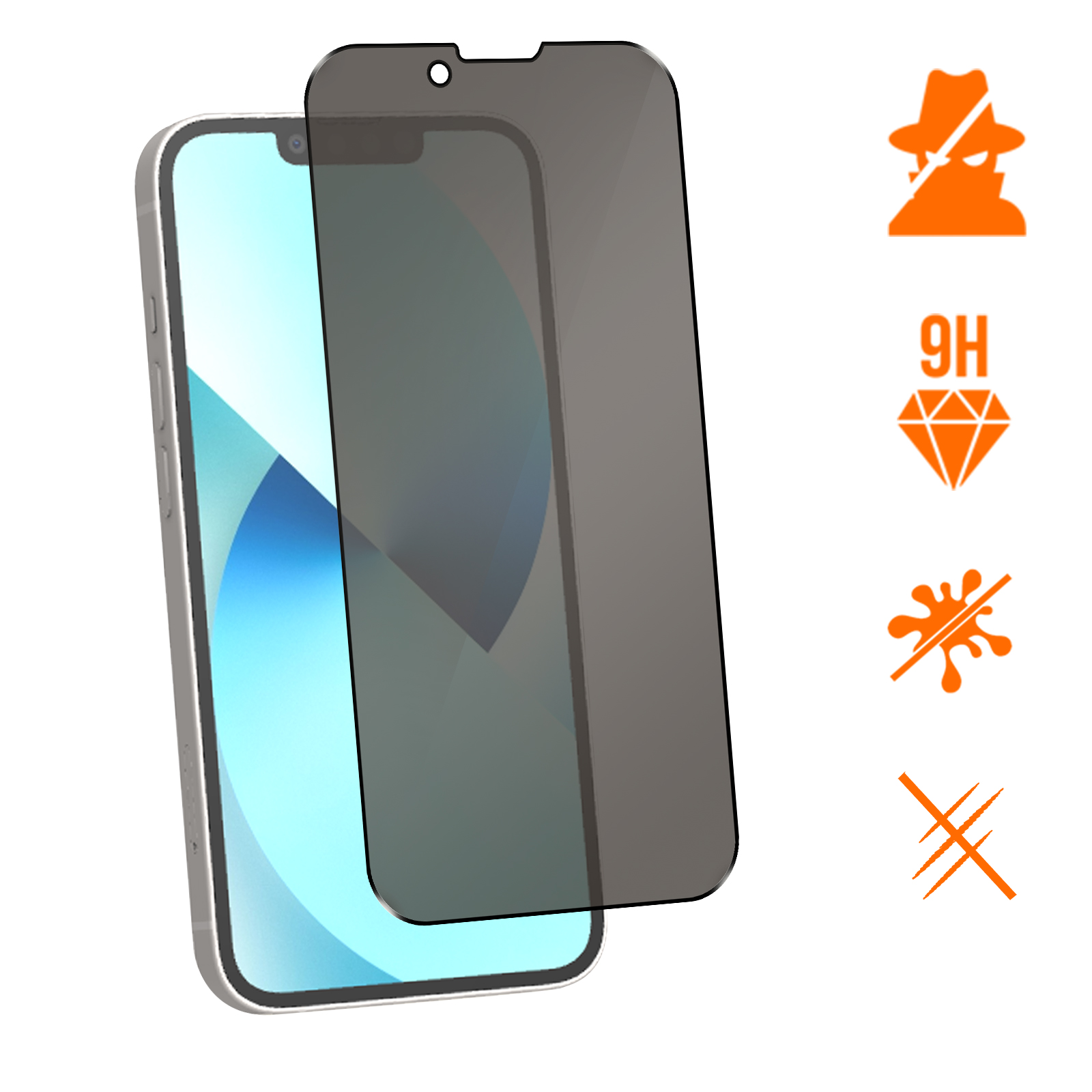 Pour iPhone 13 mini 4PCS-Protecteur d'écran anti-espion pour iPhone, film  de protection de la vie privée, ve