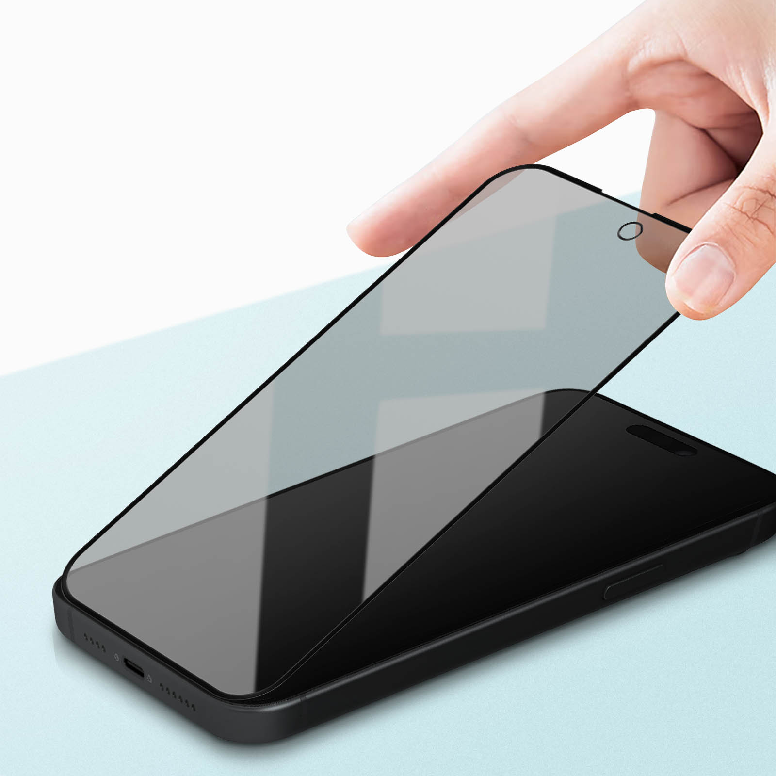 4smarts Verre Trempé pour iPhone 15 Pro Dureté 9H Anti-espion Second Glass  - Protection écran - LDLC