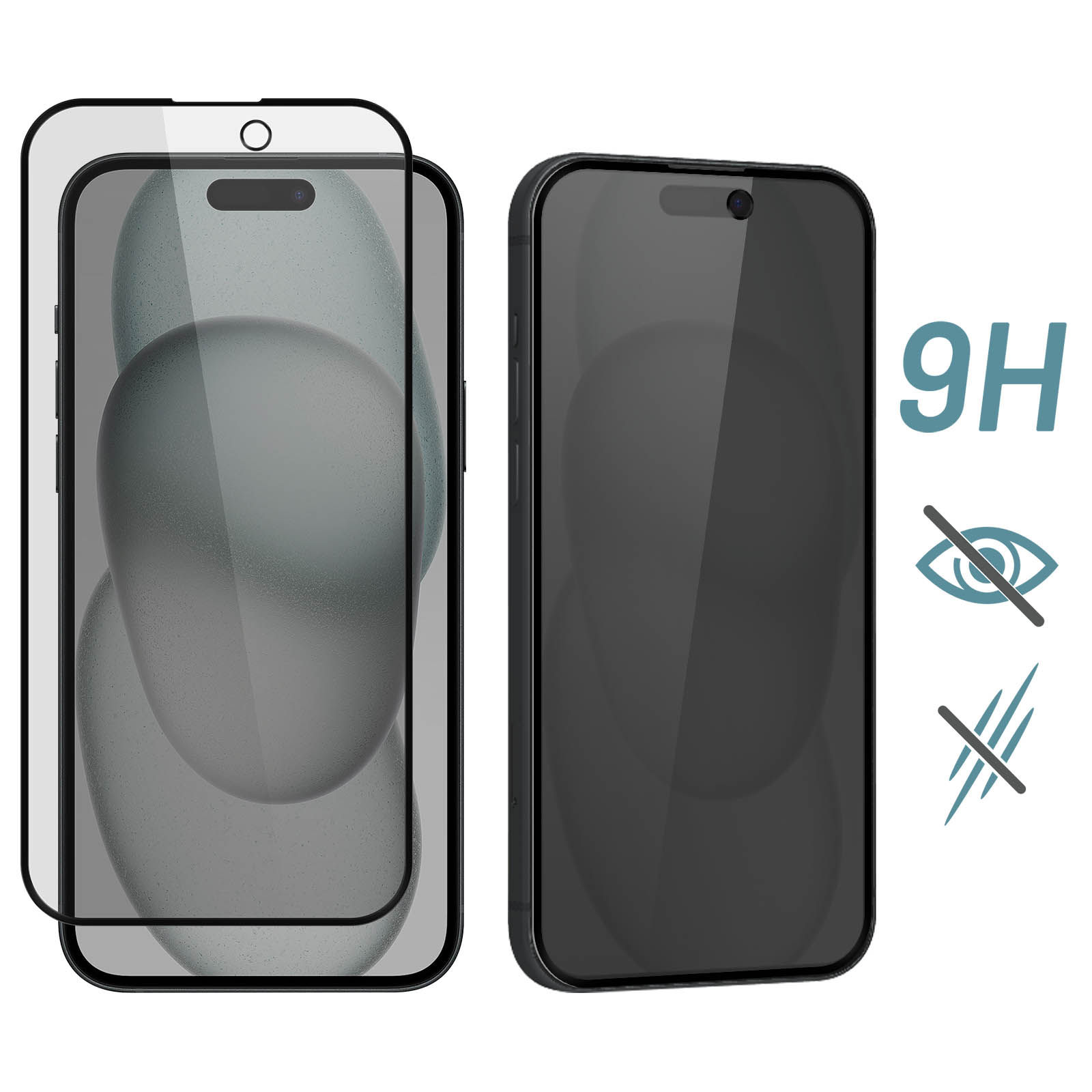 6-en-1] pour protecteur d'écran iPhone 15 Pro (6,1 po), protecteur d'écran  arrière iPhone 15 Pro et écran avant