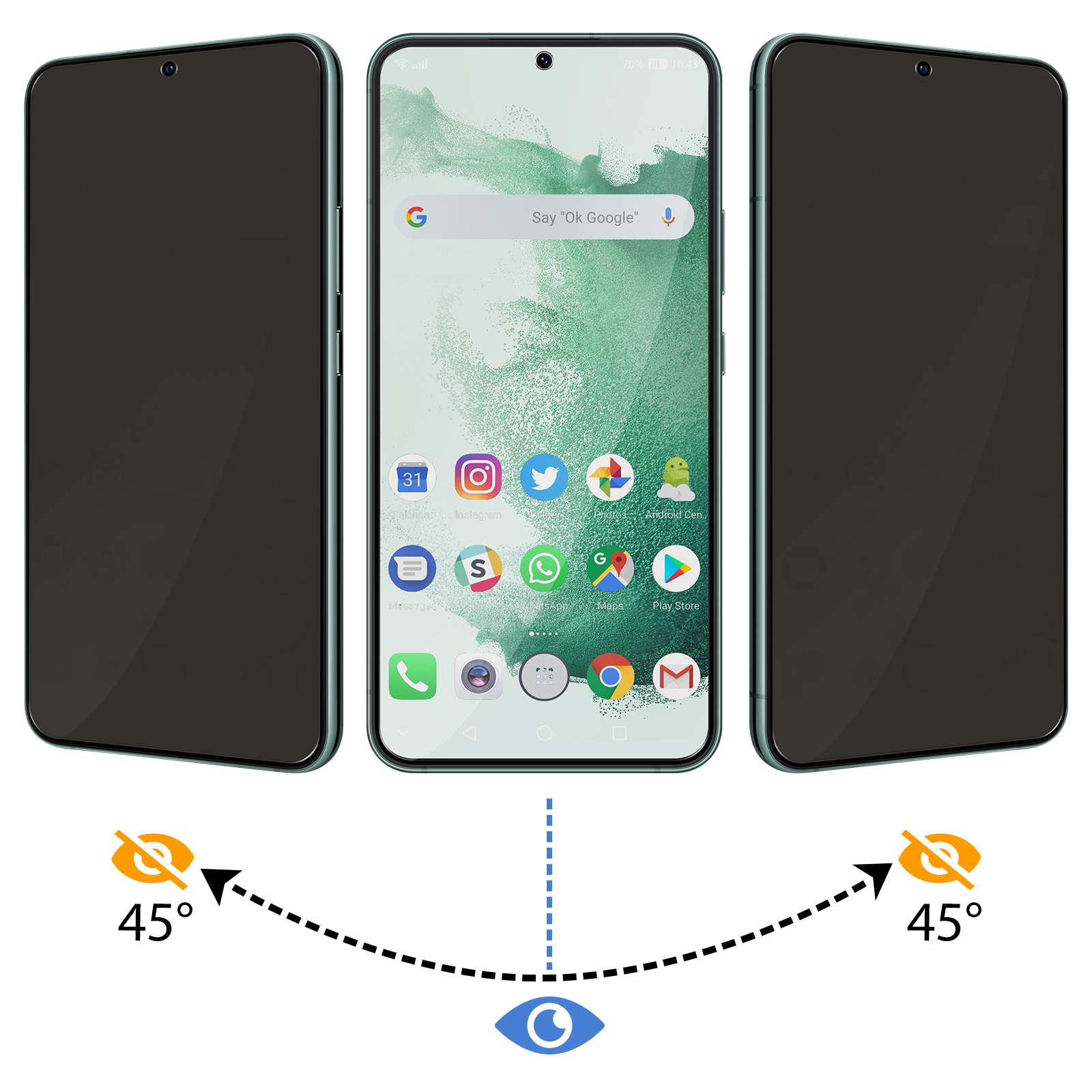 2 x Verre trempé 3D Vitre Protection écran Privé Private Anti espion Pour  Samsung Galaxy S22 Ultra