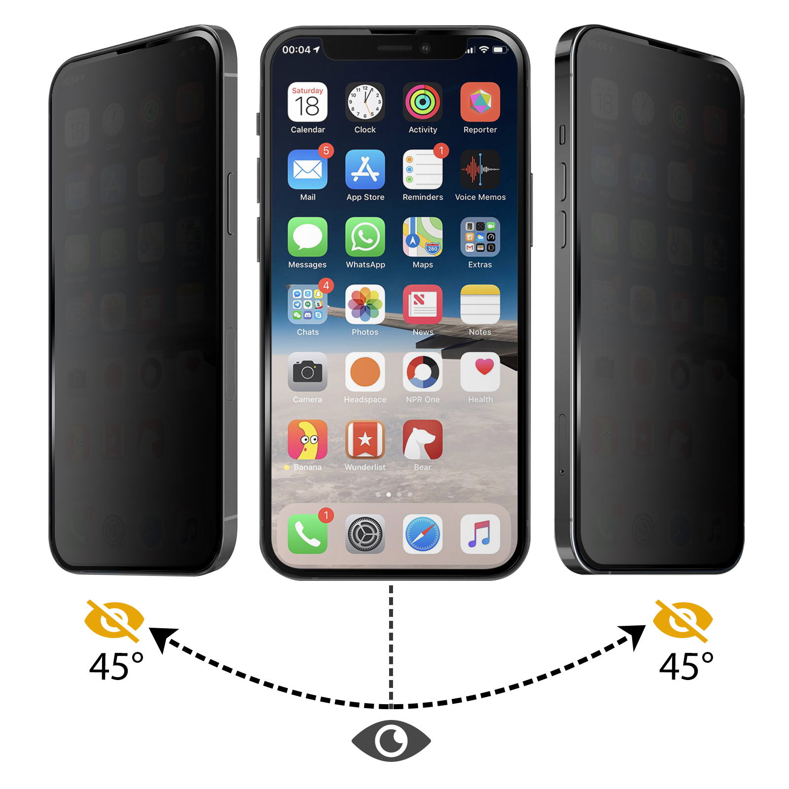 Protection trempé anti-espion pour Apple iPhone 13 Pro Max