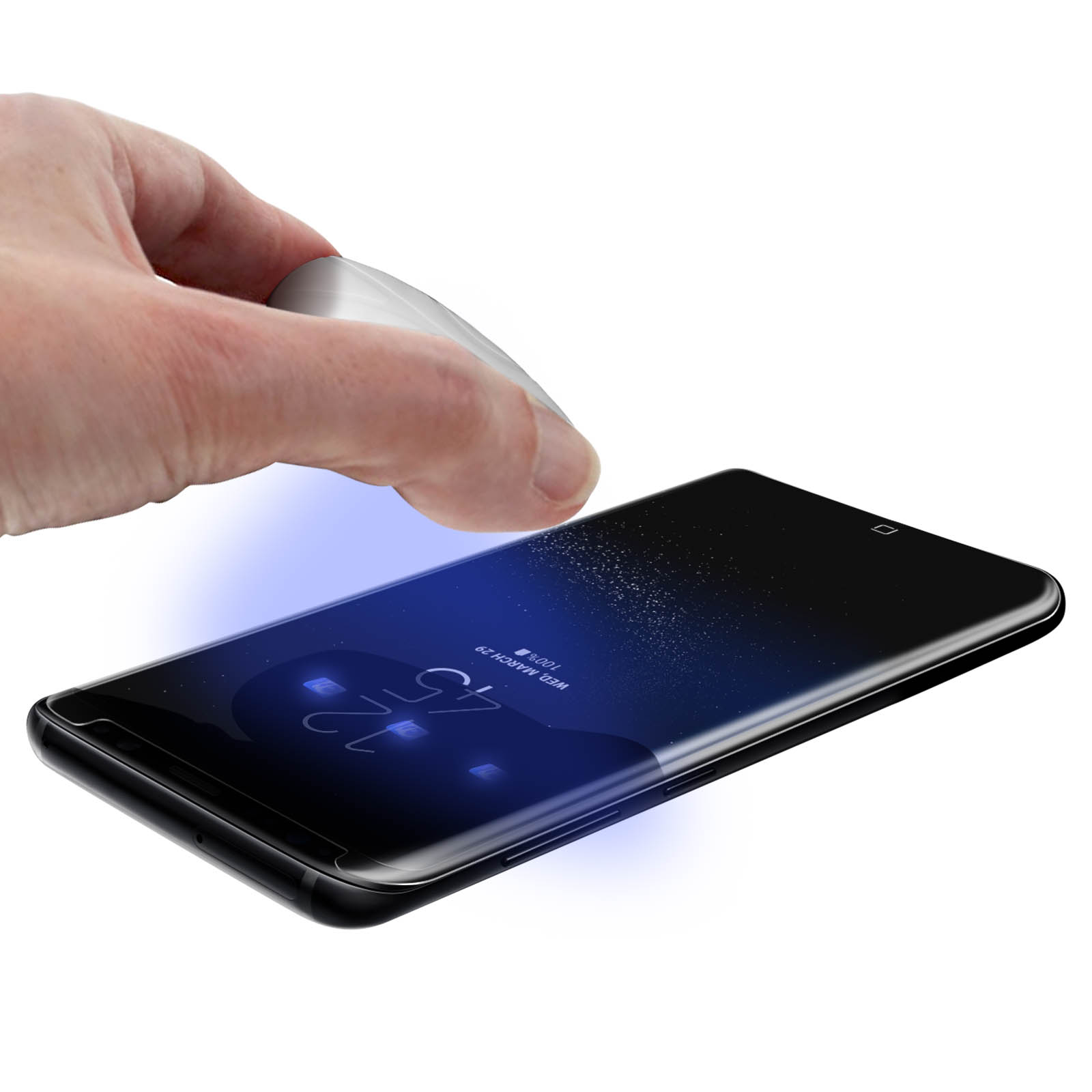 Protection d'écran pour smartphone VISIODIRECT Film Protecteur verre trempé  incurvé pour samsung galaxy S22 Ultra SM-S908B 6.8 - 