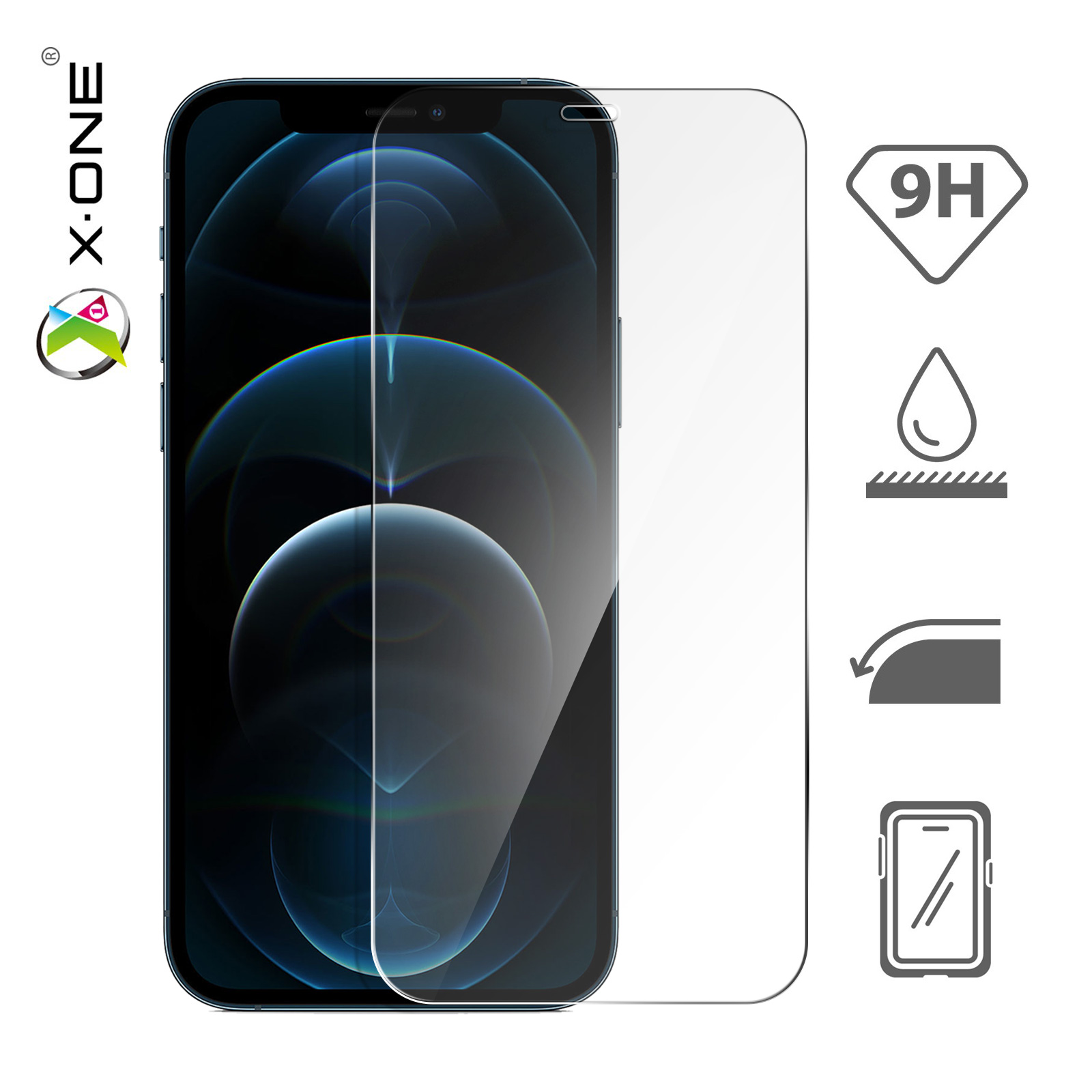 Cristal Templado iPhone 12 Pro Max Protector Dureza 9H, X-One