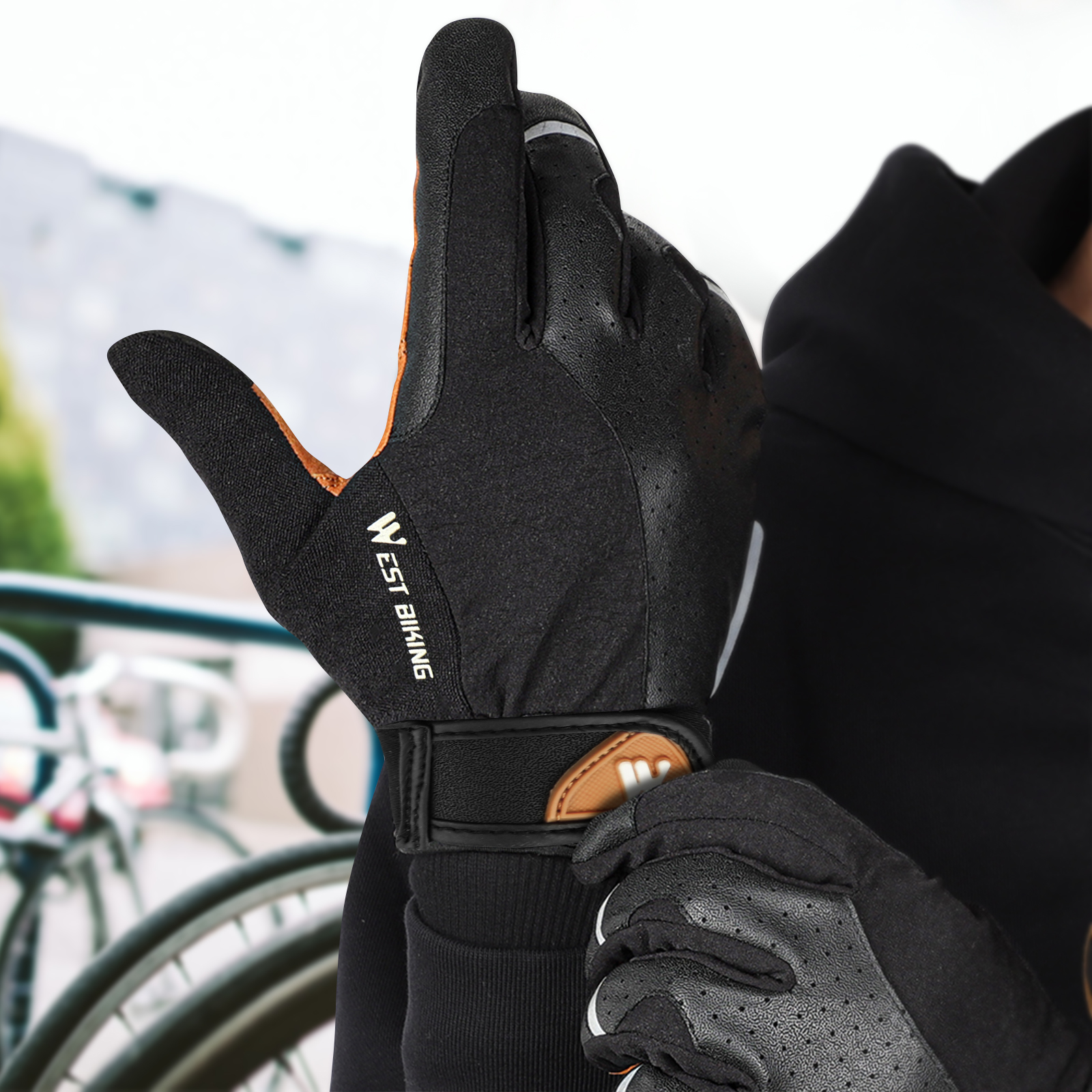 Avizar Gants pour Vélo Fonction tactile Paume Antidérapante West Biking XS  noir - Accessoires divers smartphone - LDLC