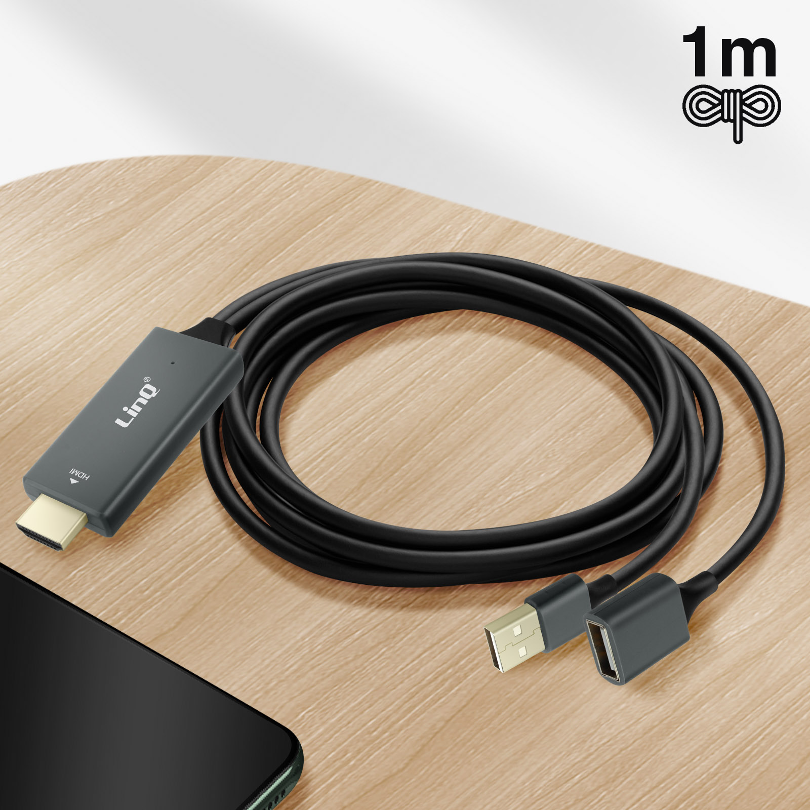 Cable adaptateur HDMI p. Téléphones portables et Tablettes Android