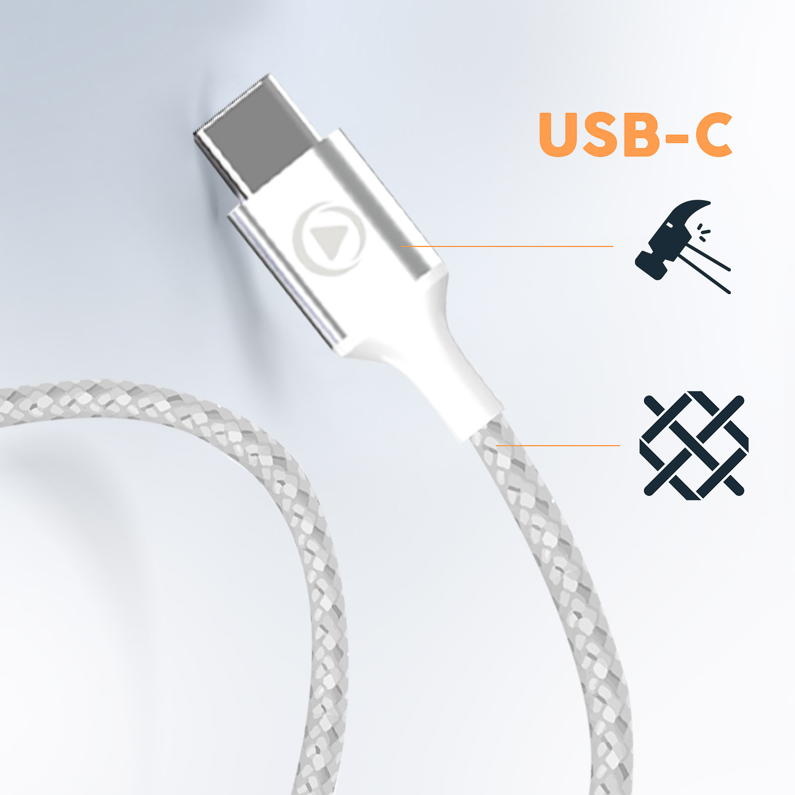 BIGBEN Ecouteur USB C Garanti à vie 100% Plastique recyclé Blanc Force Play