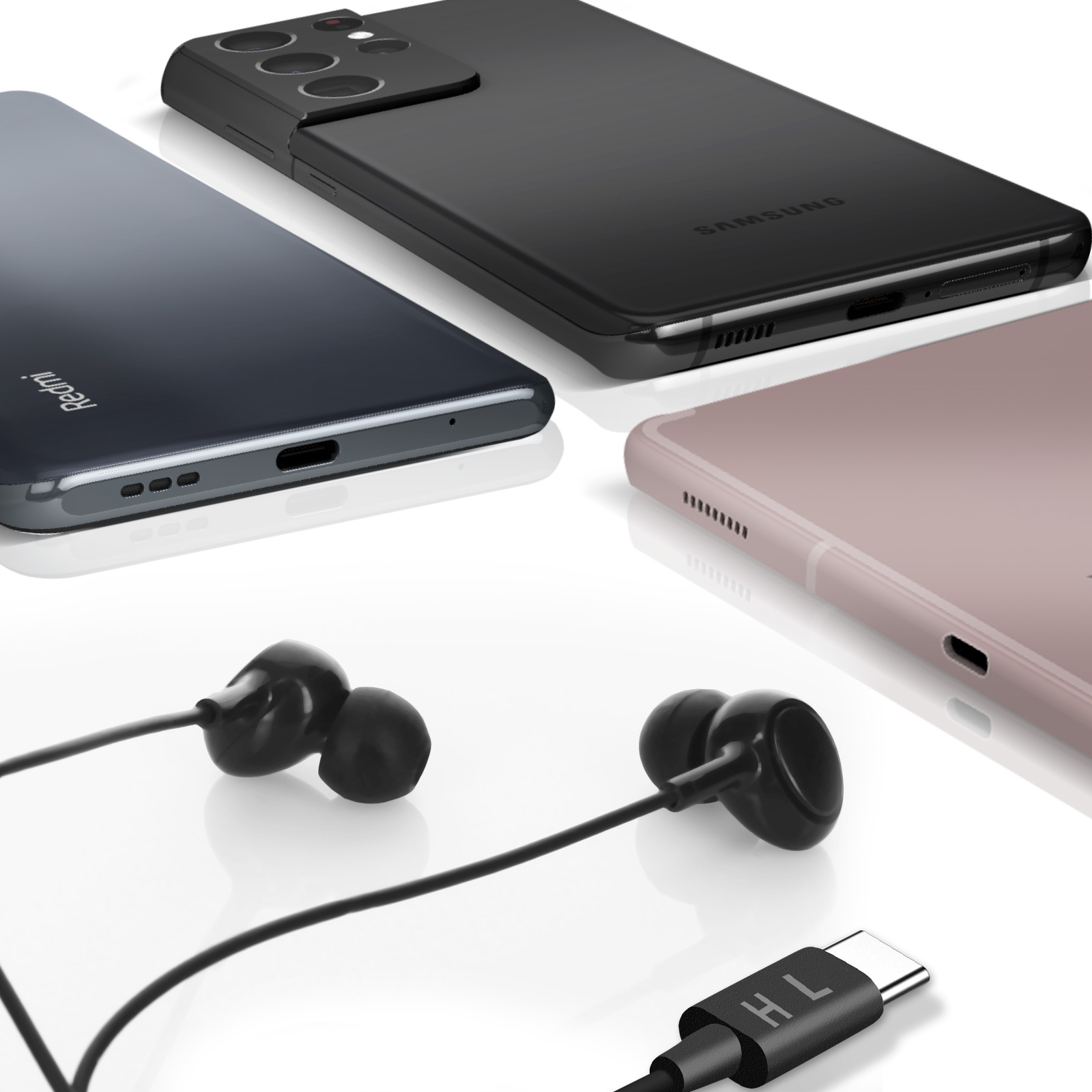 Wewoo - Ecouteur Casque avec interface USB-C / Type-C microphone, 1,2 m,  filaire, pour Huawei, Xiaomi et autres téléphones USB-C / Type-C (Blanc) -  Ecouteurs intra-auriculaires - Rue du Commerce