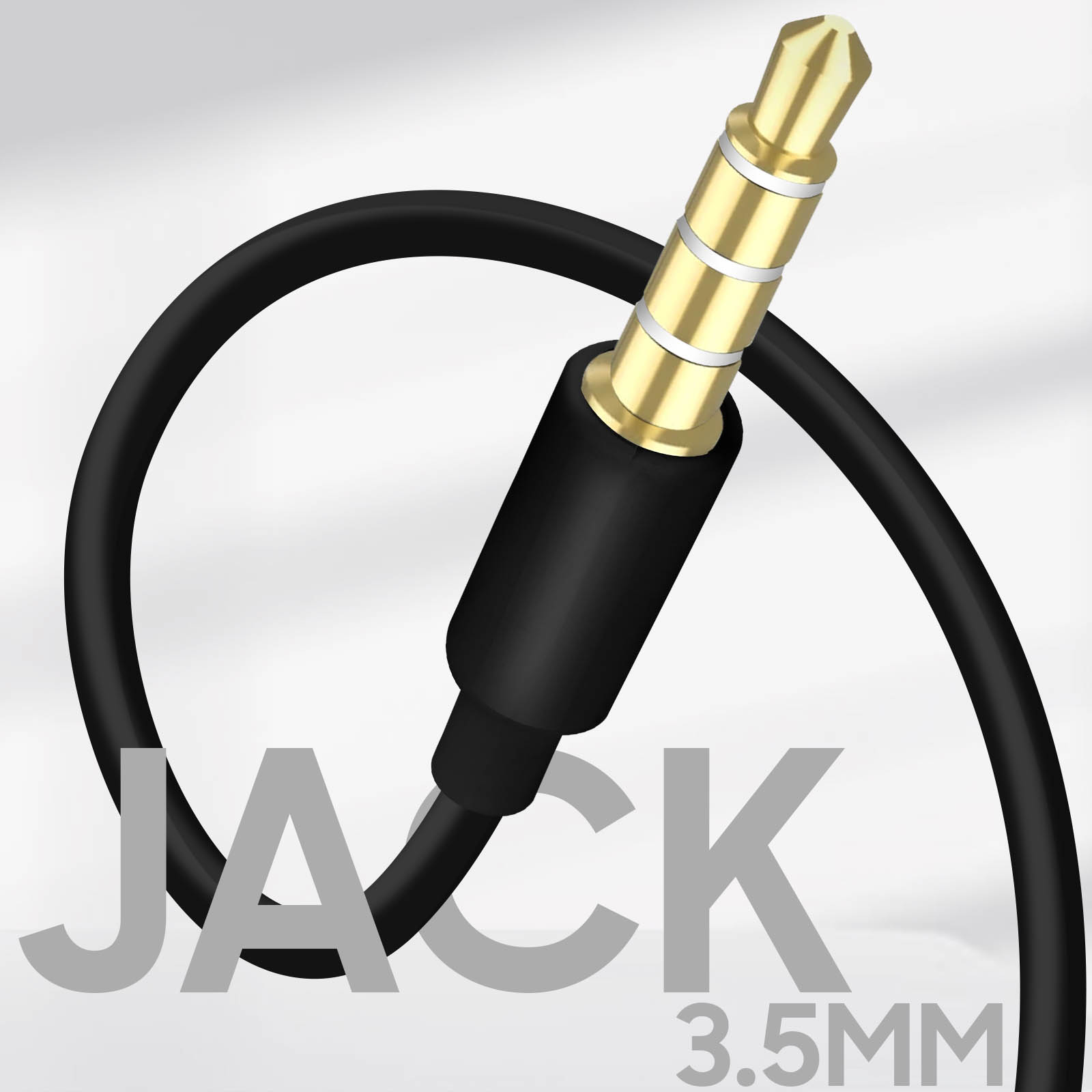 Écouteurs anti-noeuds avec micro et télécommande - prise jack 3.5 – Blanc -  Français