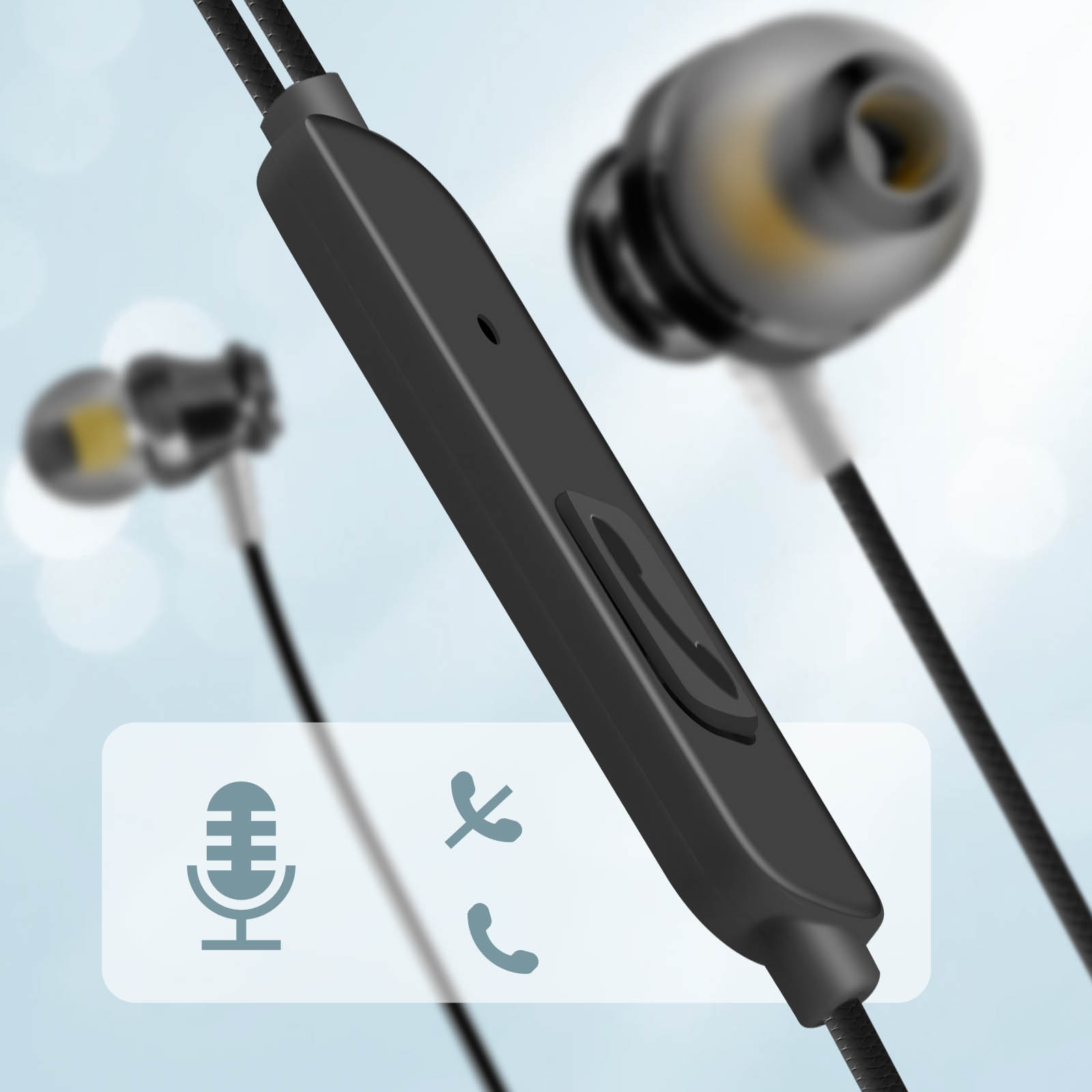 Écouteurs Filaires USB-C Intra-auriculaires Kit Mains Libres, LinQ