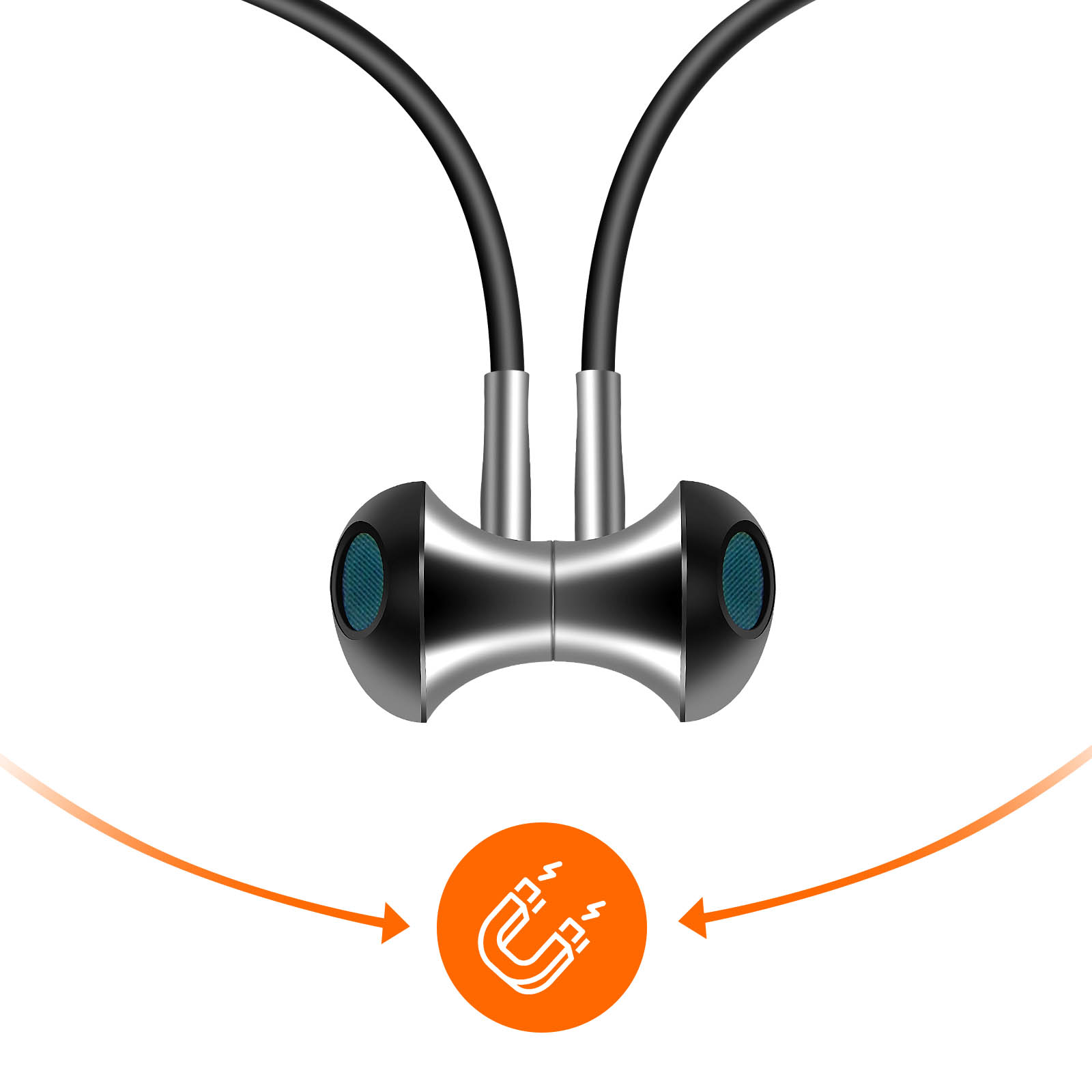 Écouteurs Bluetooth Sport, Magnétique Tour du Cou, LinQ - Français