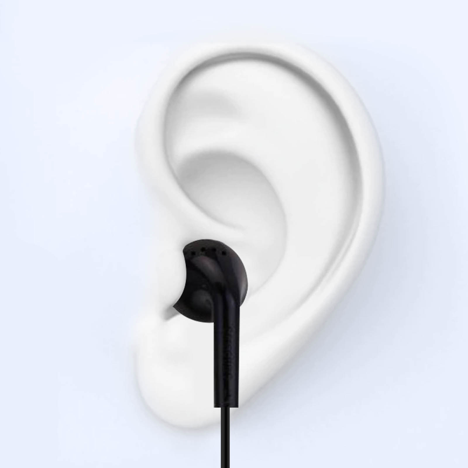 Écouteur D'oreillette À Oreillette Filaire De 3,5 Mm Avec Micro Et Contrôle  De Ligne Pour Samsung Xiaomi Huawei - Noir
