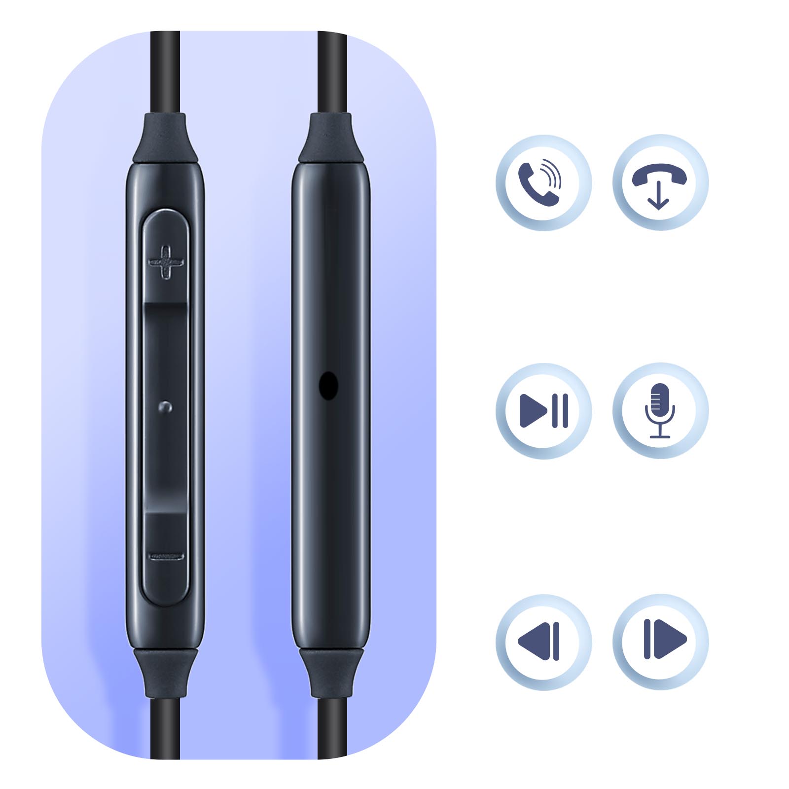 Ecouteurs Samsung IG955 Noir Kit main libre + Télécommande - Câble anti  nœud - AKG - EO IG955- 14744A