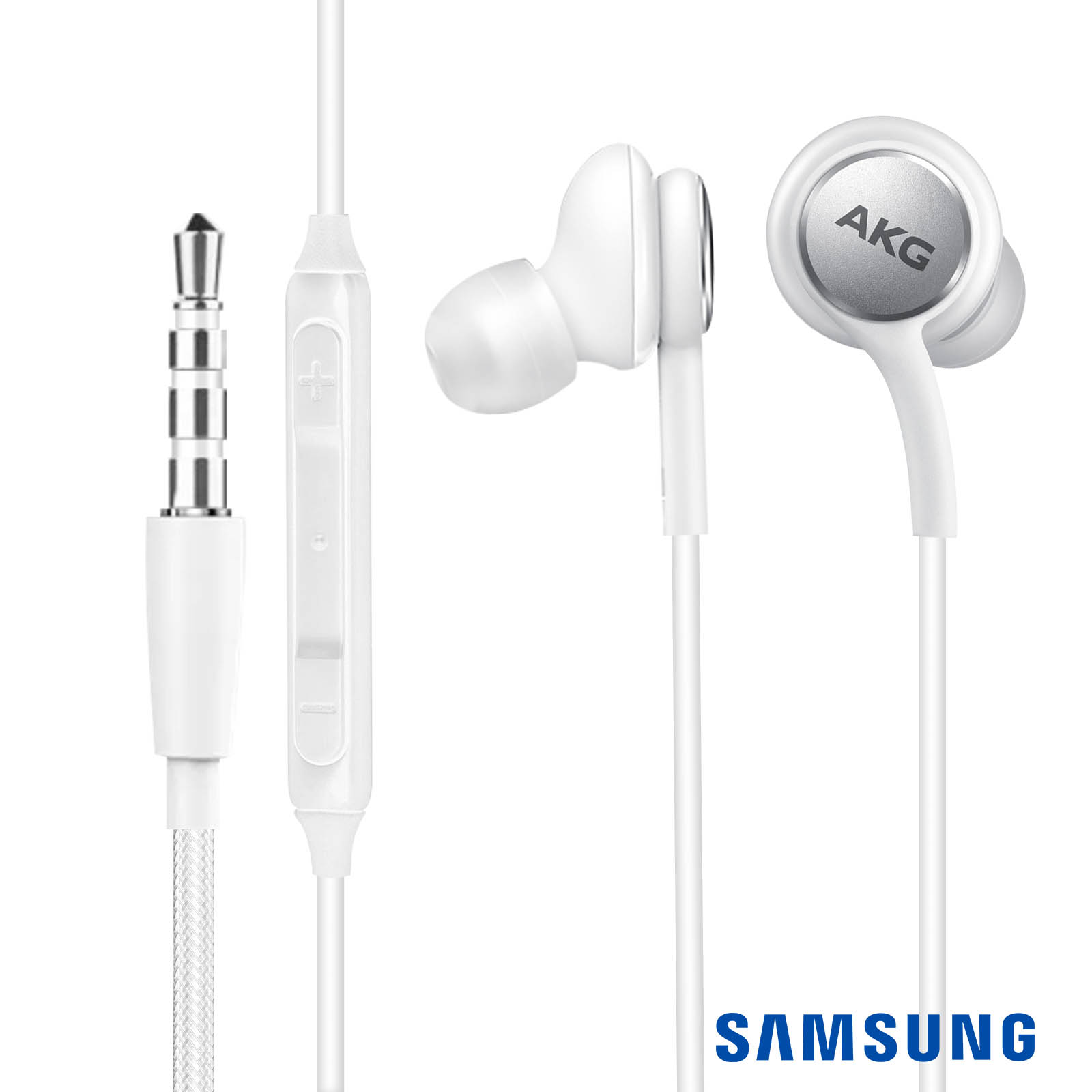 Écouteurs Samsung Jack 3.5mm Sound By AKG, Kit Mains libres - Blanc -  Français