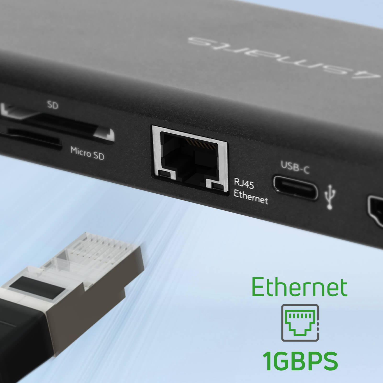 Hub Usb C, adaptateur Usb C 8 en 1 avec hdmi 4k, 100w, port Usb C, Usb 3.0, Ethernet  Rj45, lecteur de carte Sd / tf, station d'accueil compatible avec Macbook