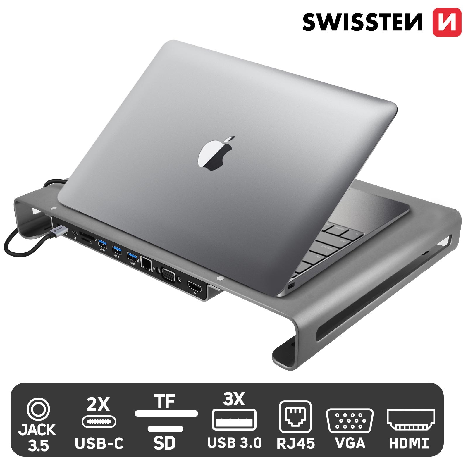 Nouveau produit Type-c Hub Station d'accueil 5 ports Usb C Expansion Hdmi  Basse Température Macbook Accessoire Usb3.0 * 3