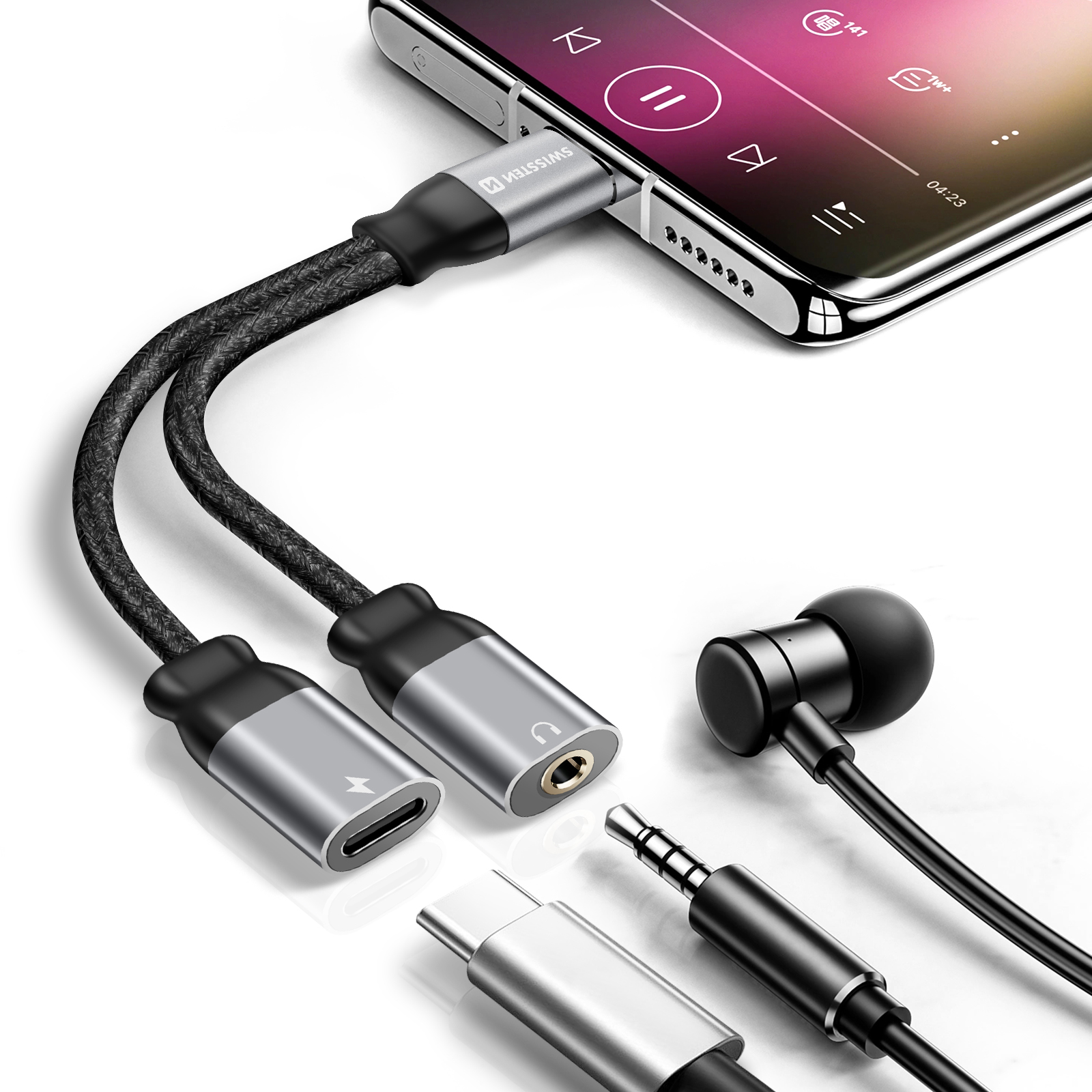 BENFEI Splitter audio USB C a doppio jack 3,5 mm, adattatore per cuffie per 2 persone, compatibile con iPhone 16/15 Pro Max/Pro/Plus, Samsung GalaxyS23/S22, iPad Pro, MacBook e altri dispositivi